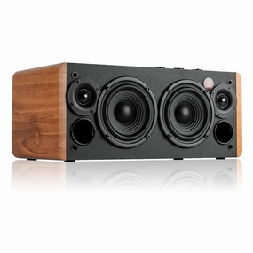 Edifier: D12 Stereo Speaker w/ Bluetooth - Wood Brown hi-fi DAC amp combo,hi-fi speaker impedance matcher,hi-fi RCA switch