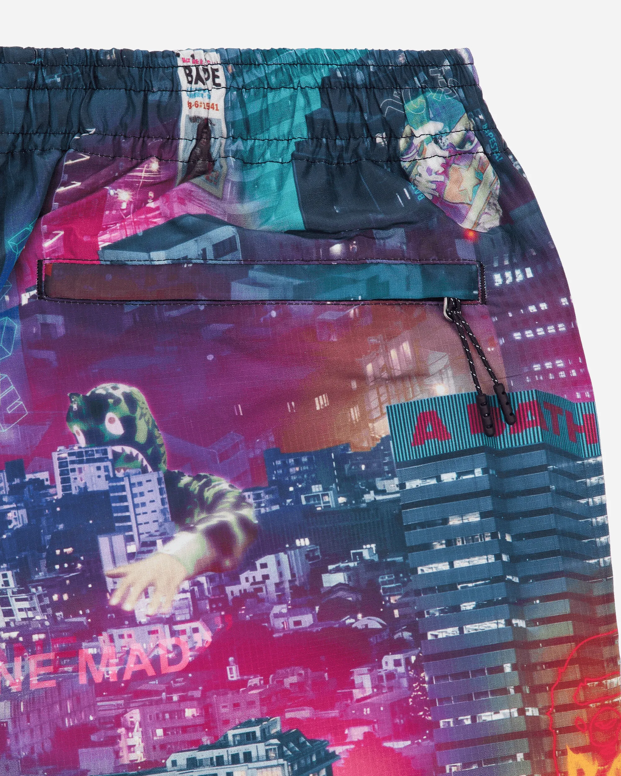 Men'S Neon Tokyo Track Shorts Multicolor AR Brand Mission