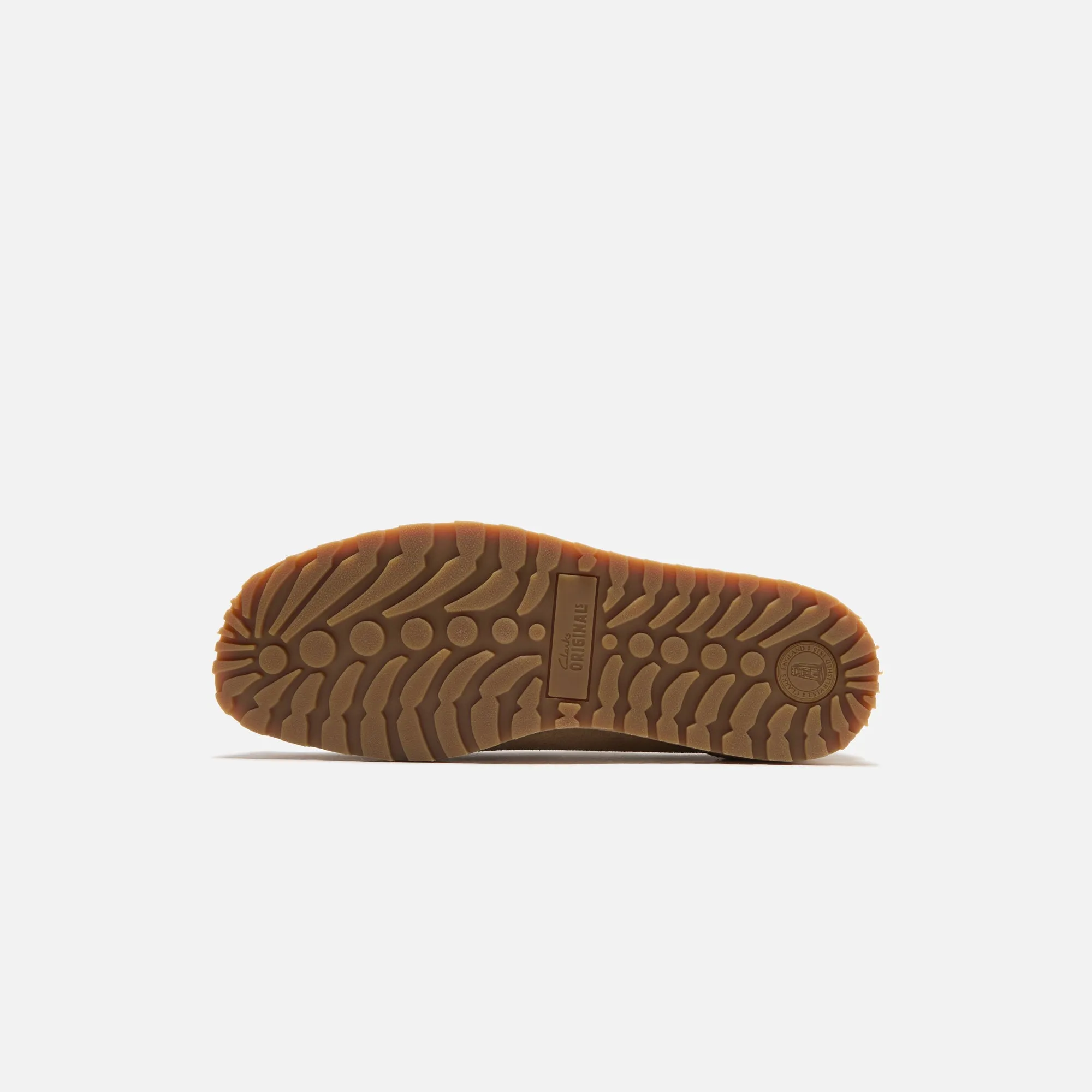 Pool Flats Buckled Clarks Wallabee Scout Suede - Dark Sand