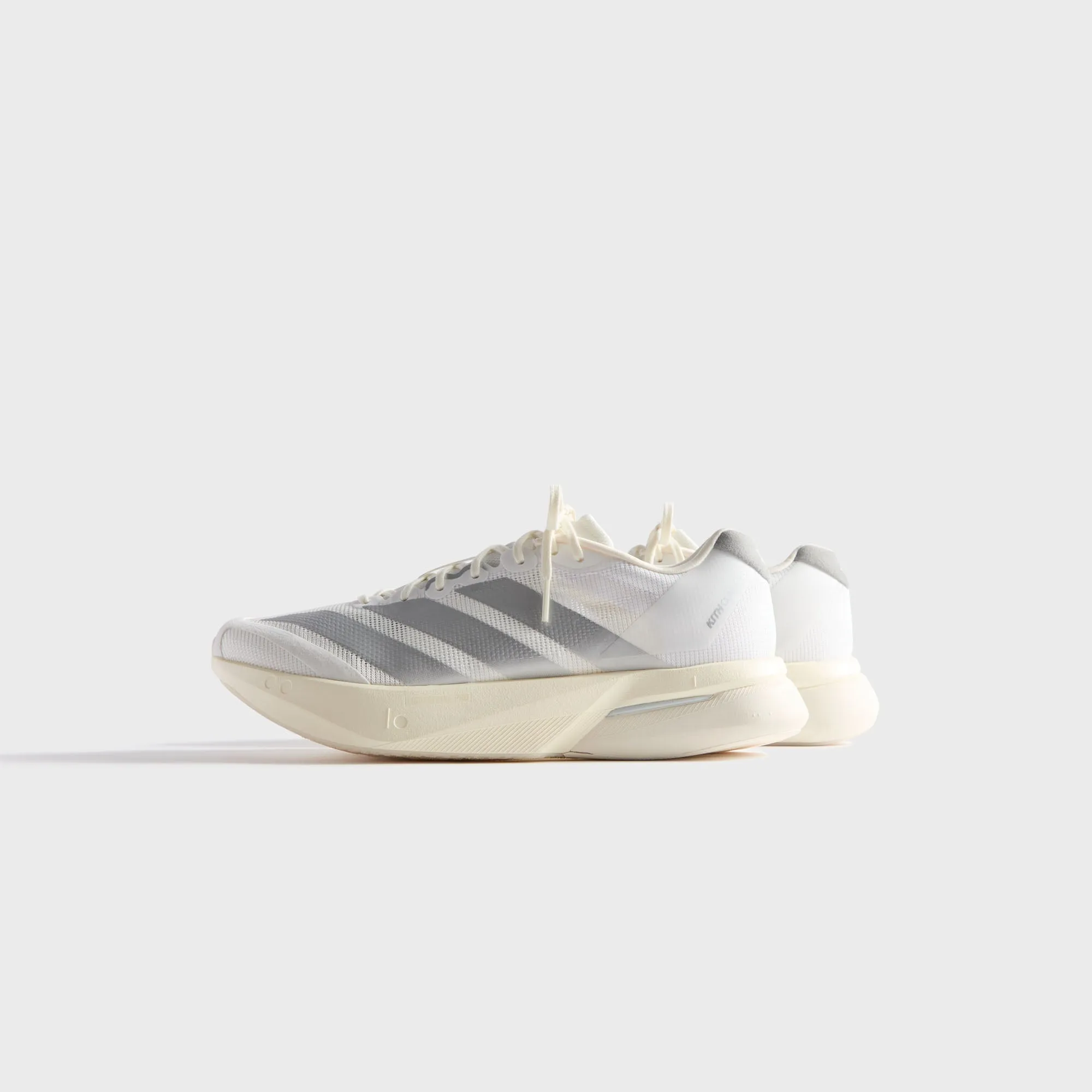 Bihu Sandal Quick-Dry Kith For Adidas Adizero Boston 13 - White / Silver Metallic / Grey