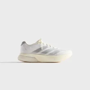 Kith For Adidas Adizero Boston 13 - White / Silver Metallic / Grey Slip-On Loafers With TPU