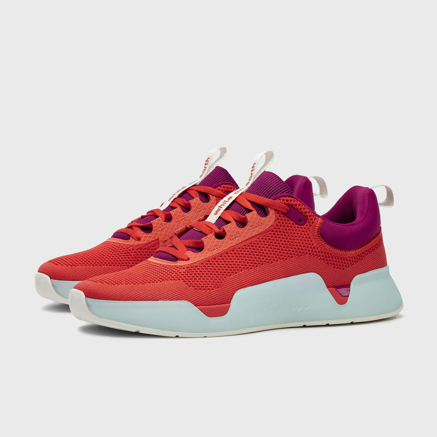 While On Earth - Men'S Move Trainer - Sorbet/Salt Elastic Strapping Padding Slip-On Characteristic