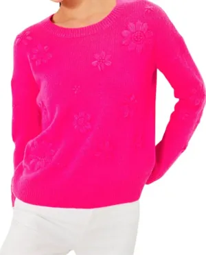 Pull Elizabelle en Fleurs Côtières Rose Fruit de la Passion