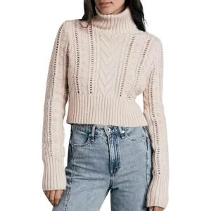 Pull col roulé en laine Elizabeth Wool couleur ivoire