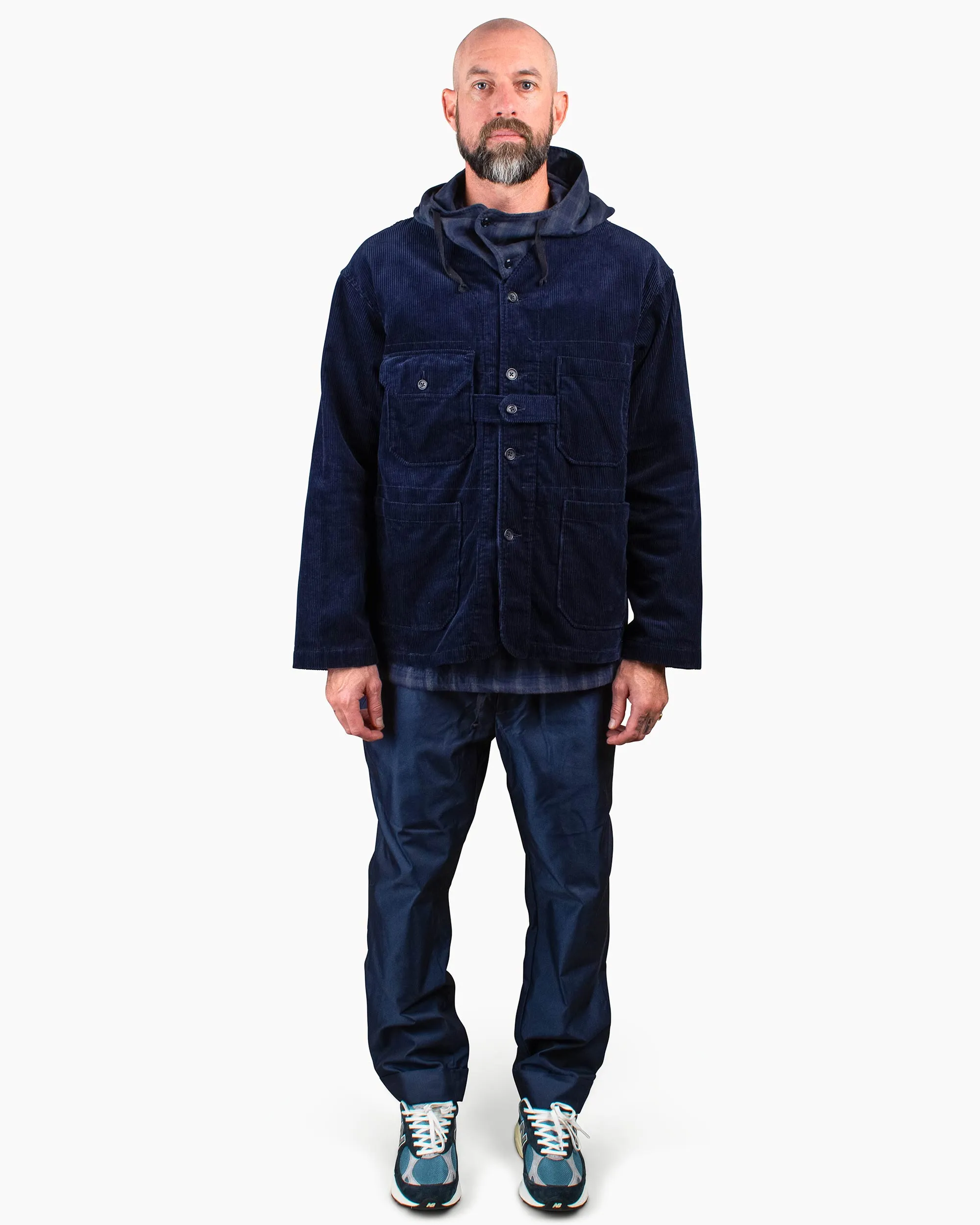 Relaxed Waist Comfortable Denim Waistband Engineered Garments Andover Pant Dark Navy Pc Iridescent Twill