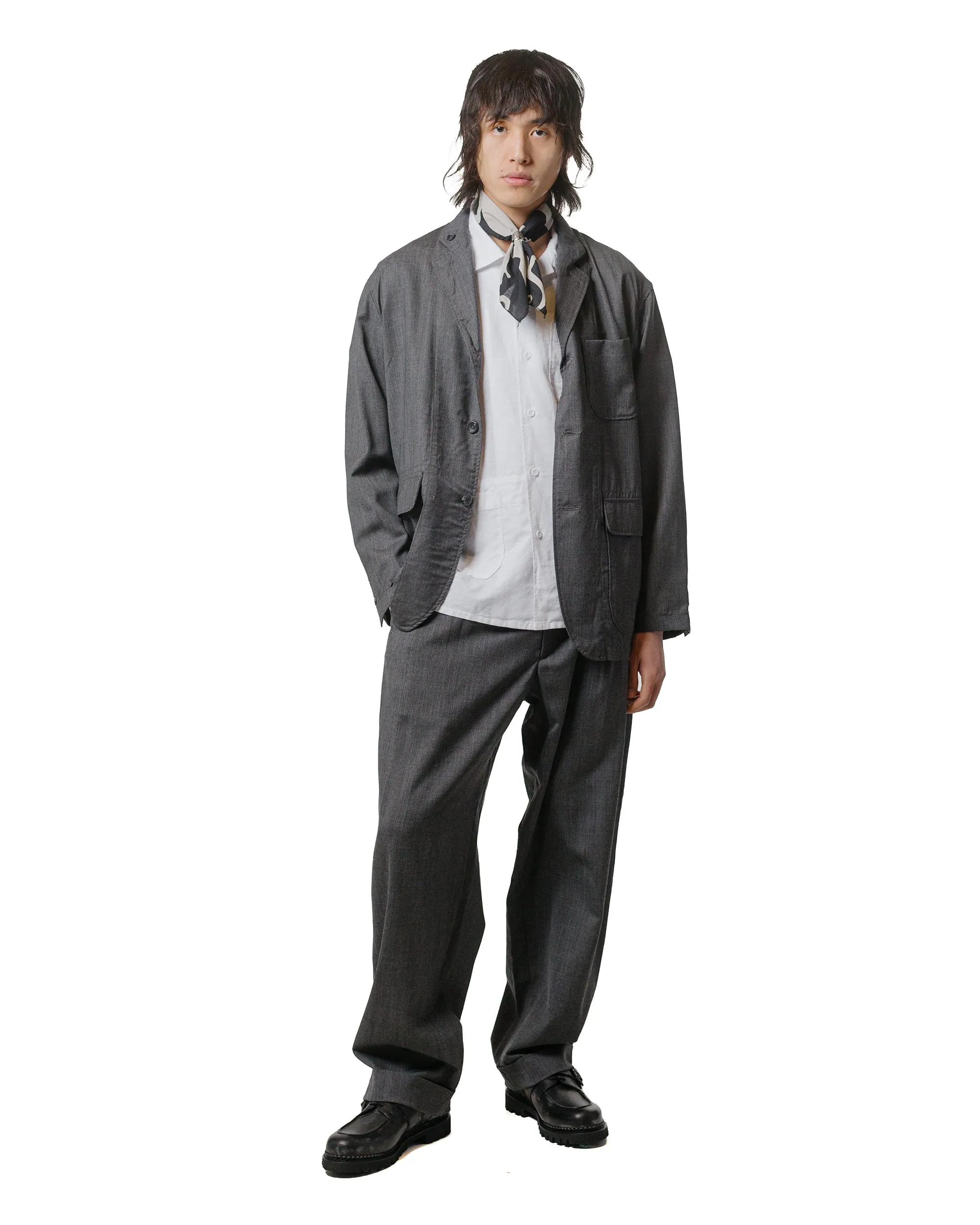 Engineered Garments Carlyle Pant Charcoal Tropical Wool Lightweight Fabric Drawer