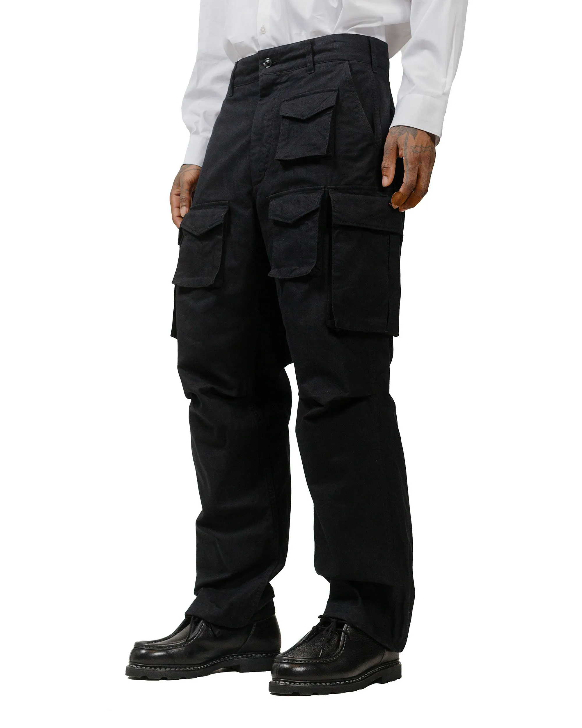 Engineered Garments Fa Pant Black Cotton Brushed Herringbone Hoodie Wrap Padded Heel Socks