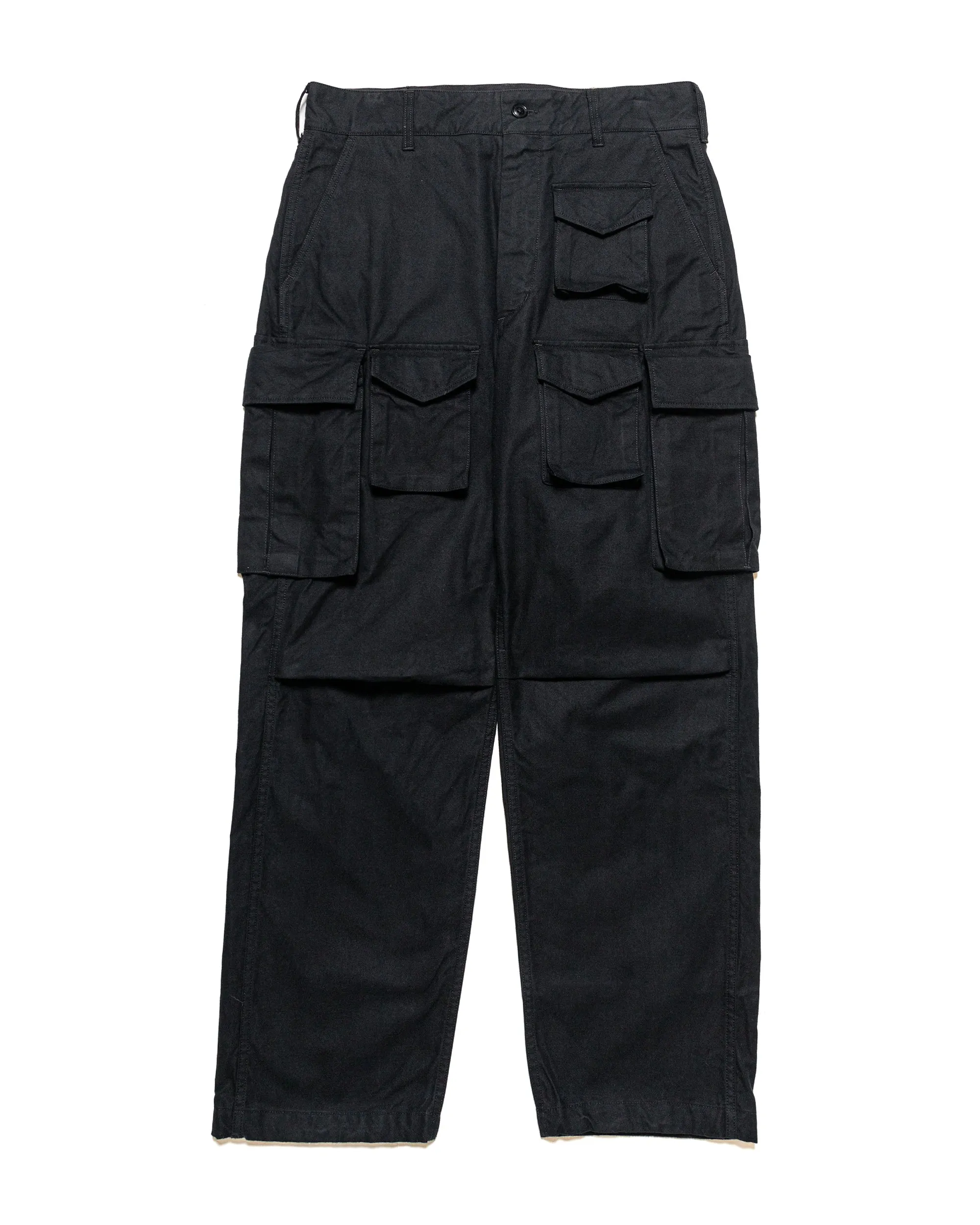 Comfortable With Different Sock Physical Sensations Omni-Tech-Fit Engineered Garments Fa Pant Black Cotton Brushed Herringbone