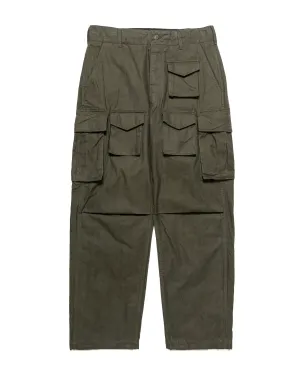 Anti-Laxity Elasticated Ribbing Engineered Garments Fa Pant Olive Cotton Brushed Herringbone