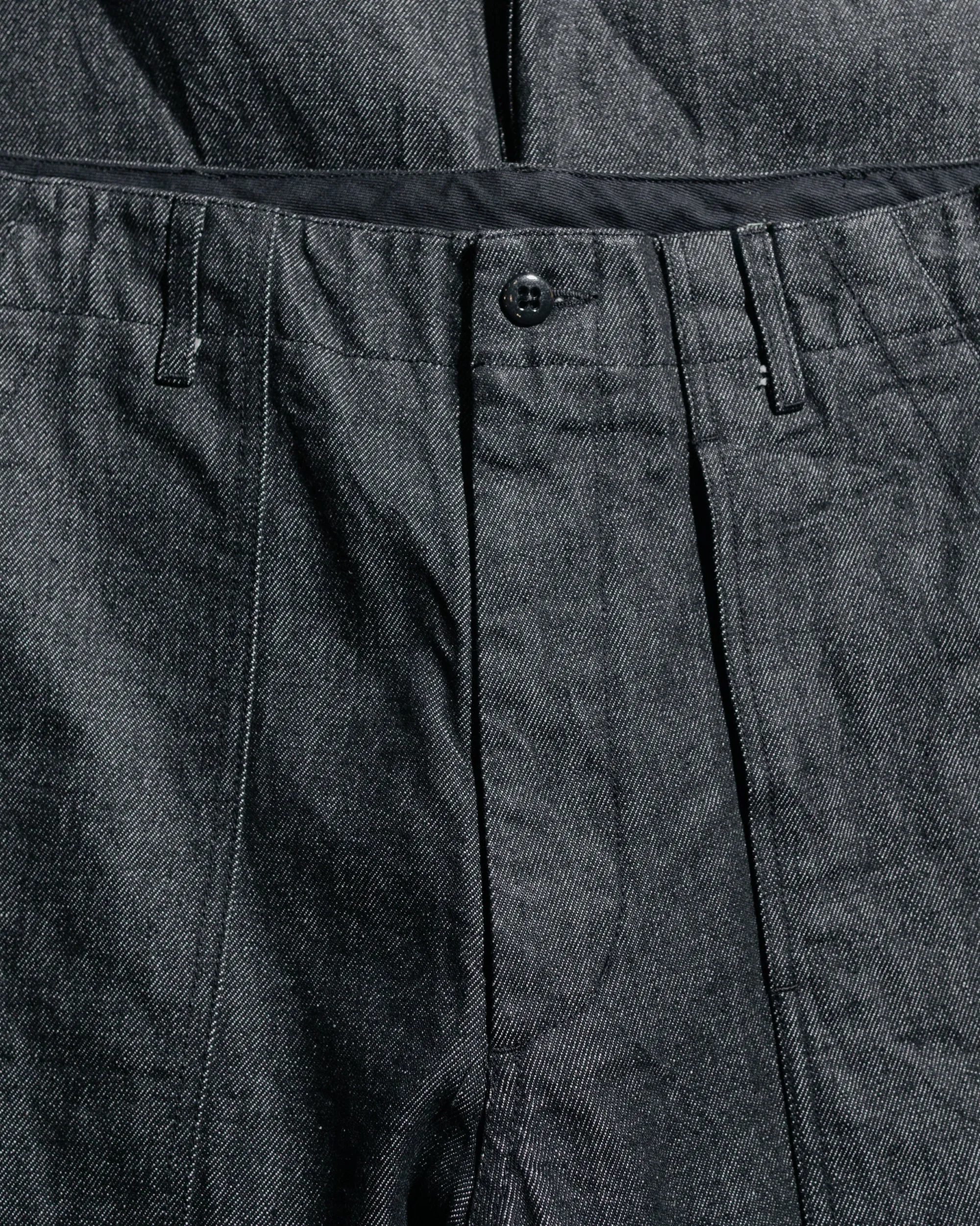 Engineered Garments Fatigue Pant Black 14Oz Cone Denim Comfortable Elastic Finish
