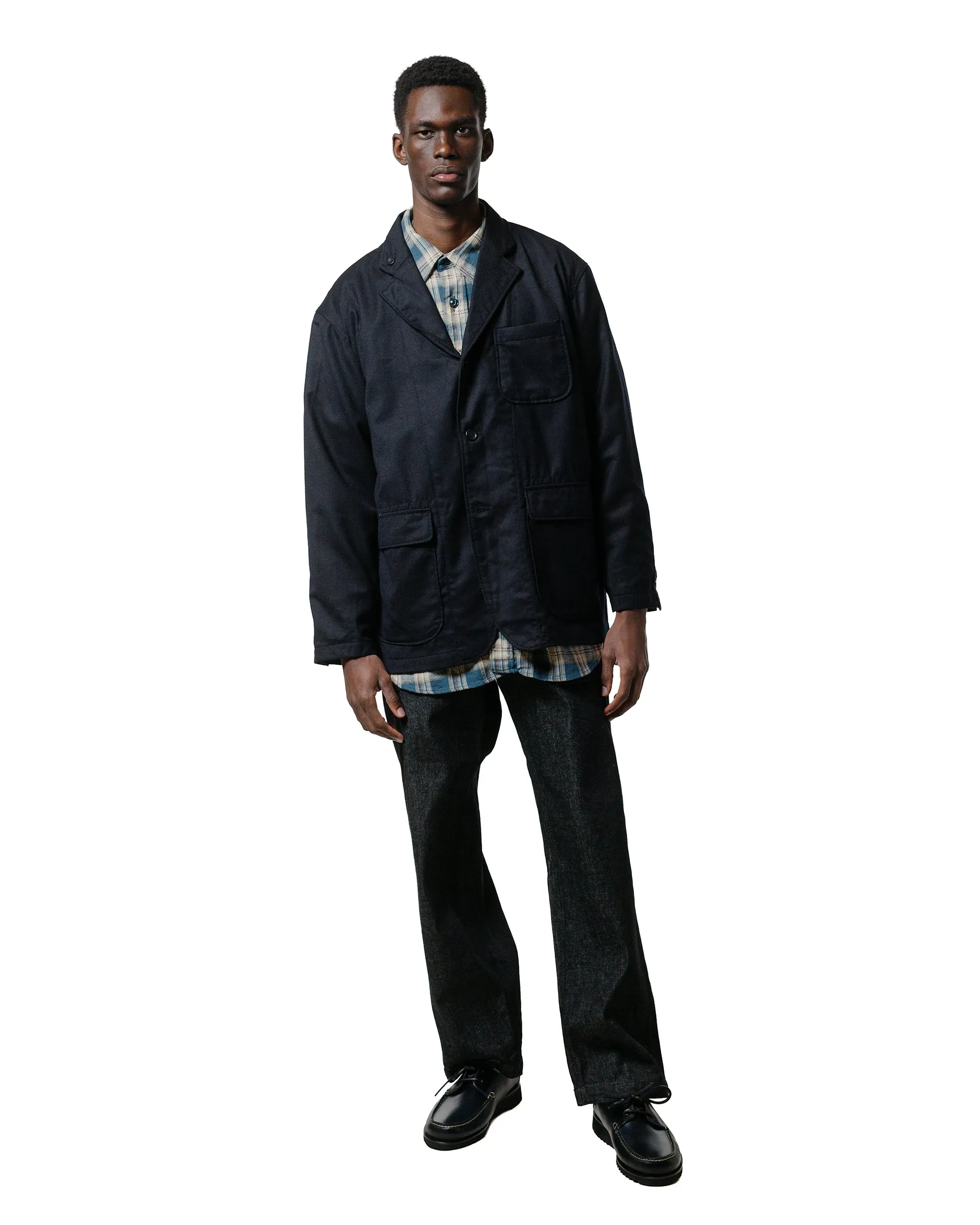 Comfortable Voile Worn Socks Exterior Pockets Engineered Garments Fatigue Pant Black 14Oz Cone Denim