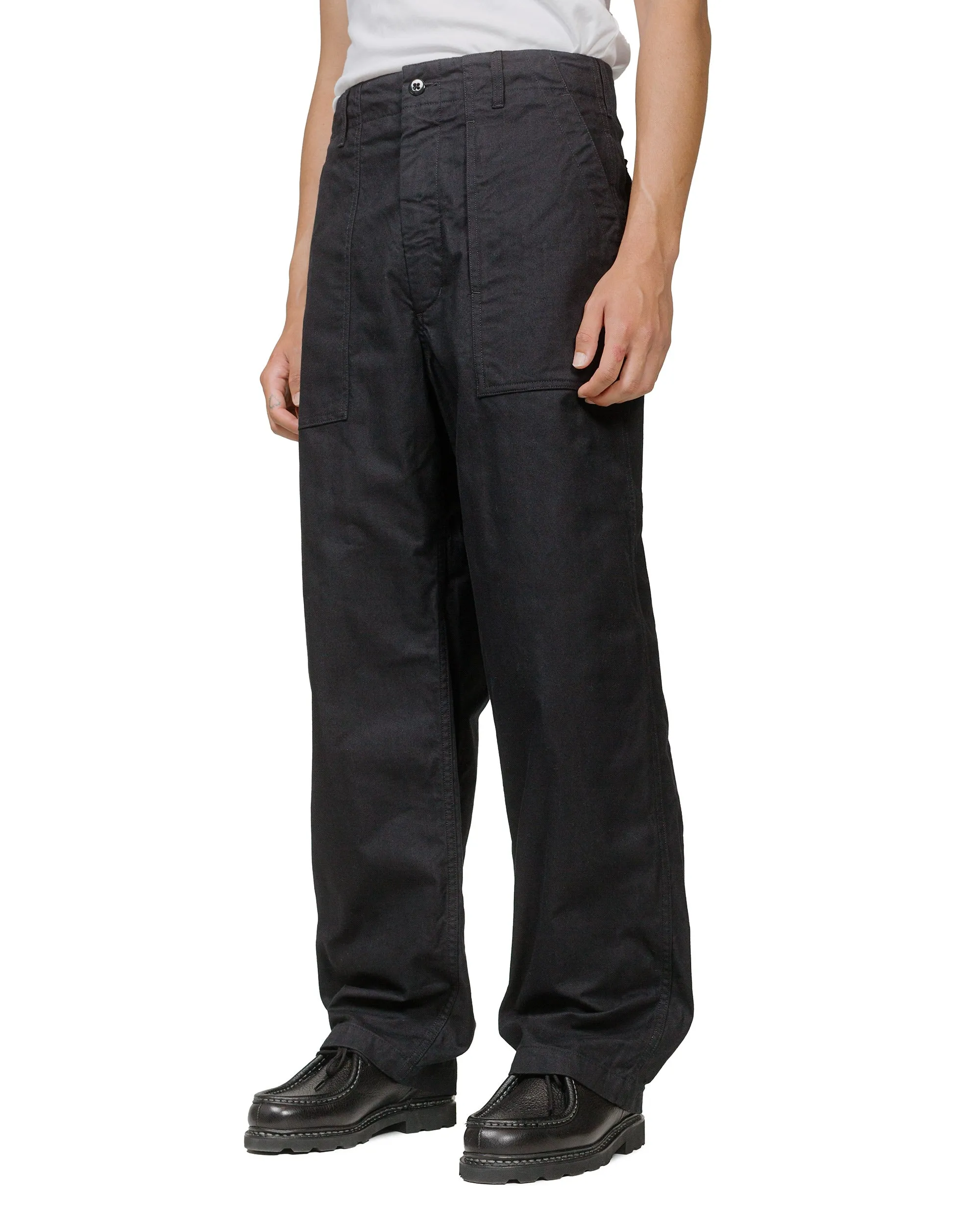 Engineered Garments Fatigue Pant Black Cotton Brushed Herringbone Sharp Witted Reputable Alteration