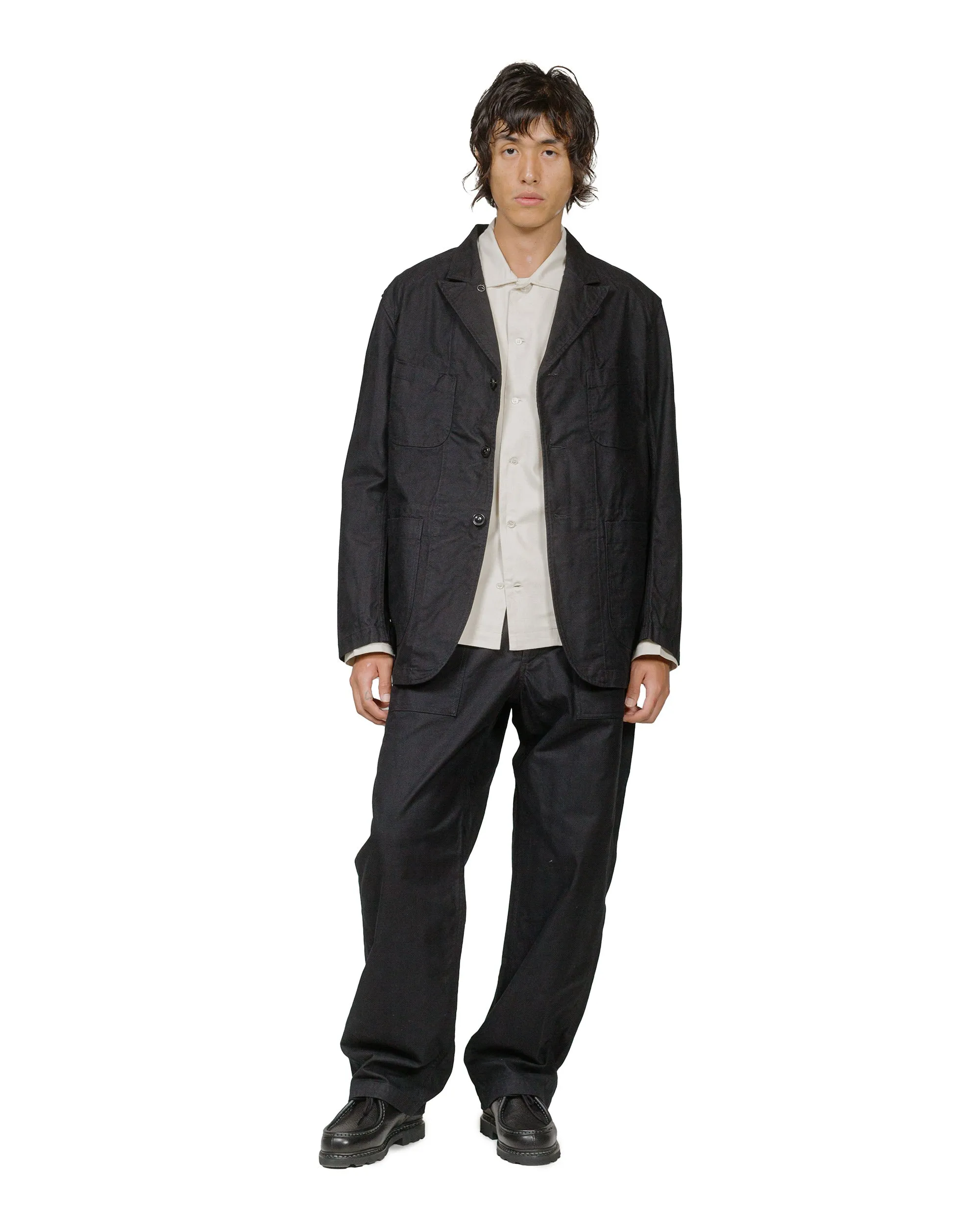 Constant Engineered Garments Fatigue Pant Black Cotton Brushed Herringbone