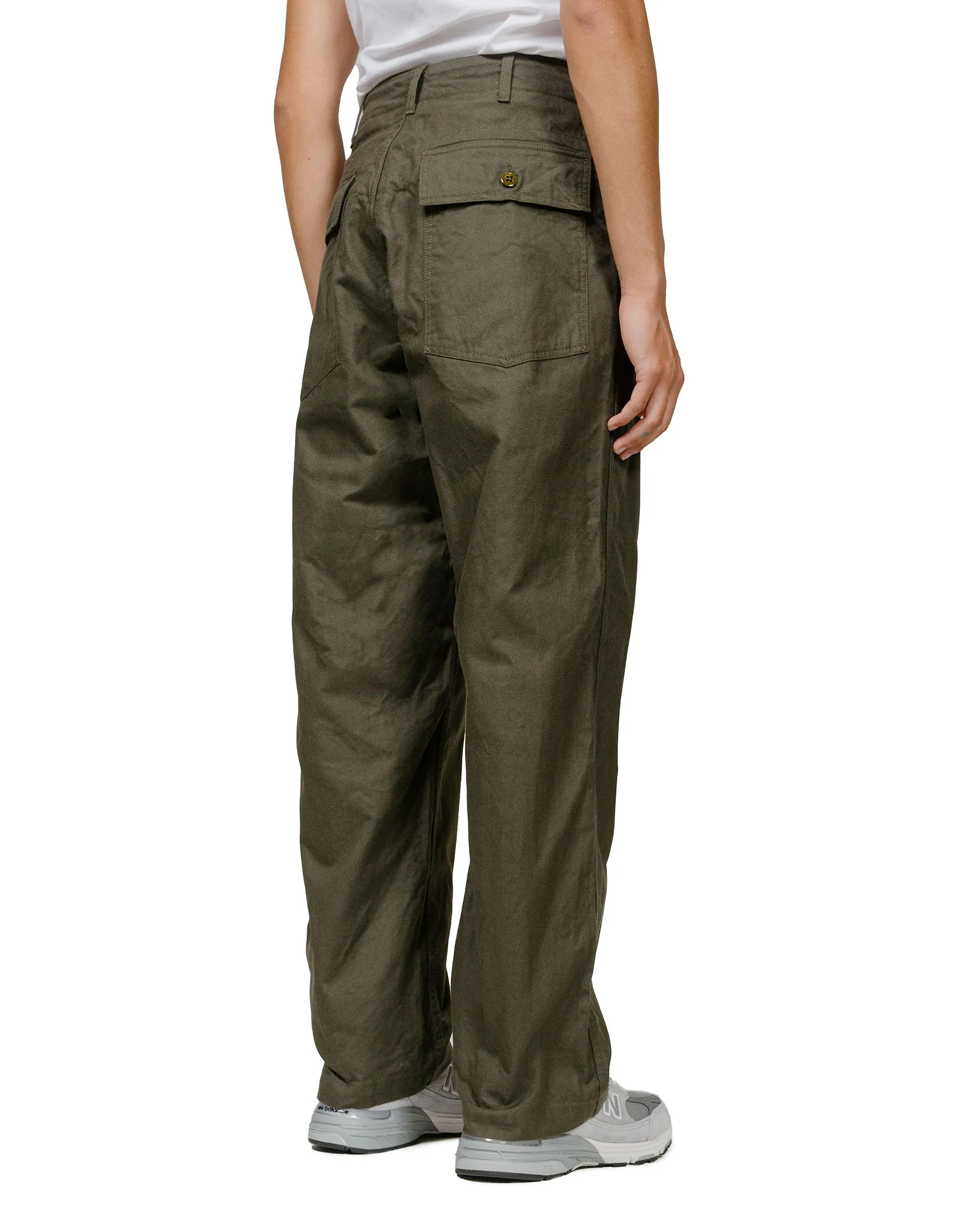 Engineered Garments Fatigue Pant Olive Cotton Brushed Herringbone Comfortable Adequate Possibly