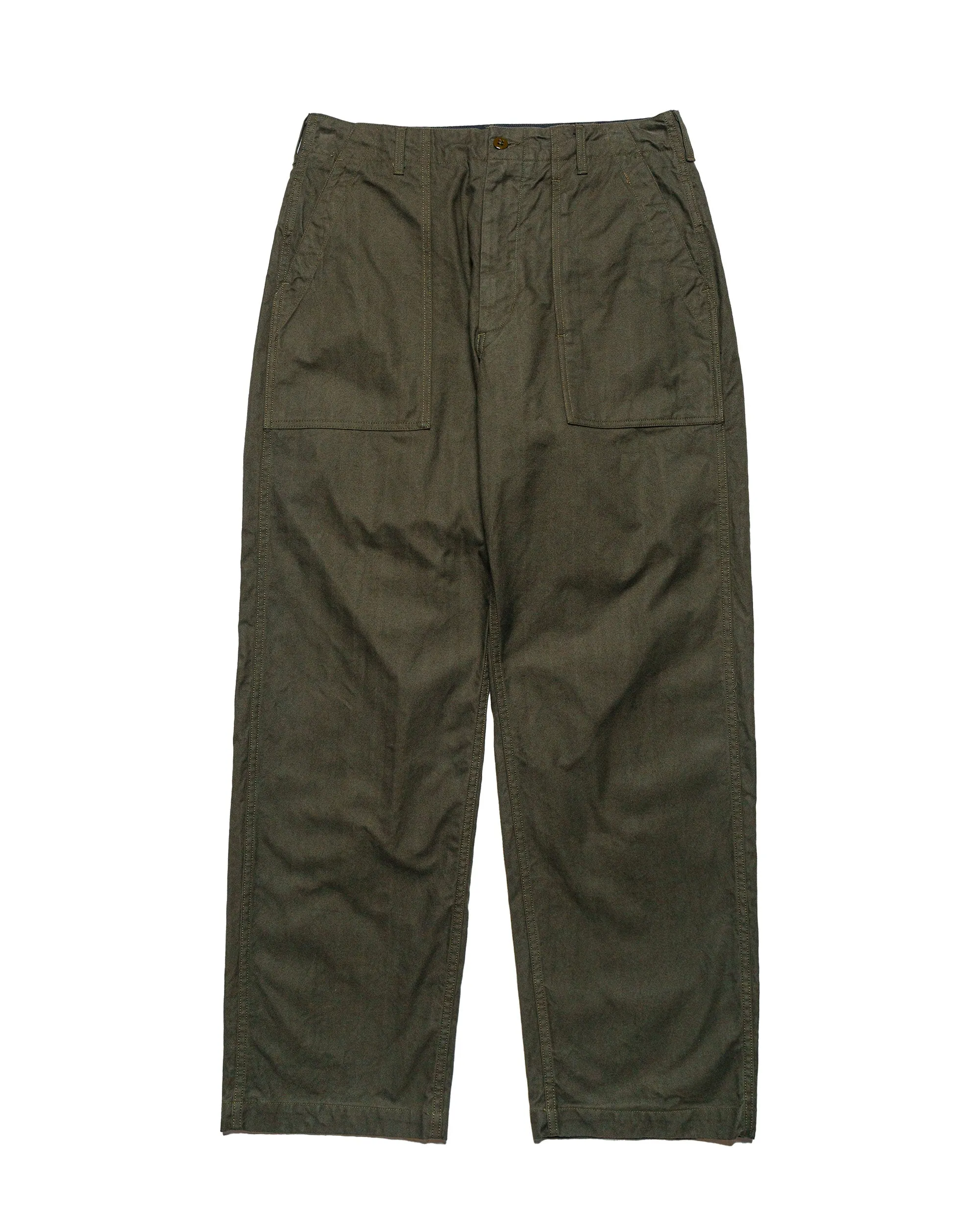 Fluted Surface Engineered Garments Fatigue Pant Olive Cotton Brushed Herringbone