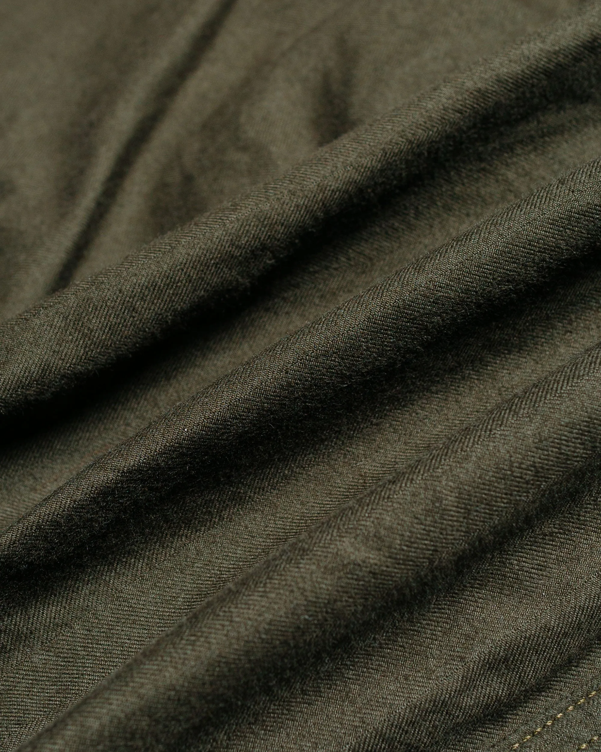 Engineered Garments Fatigue Pant Olive Cotton Brushed Herringbone Anti-Fungal-Fit Fast-Drying