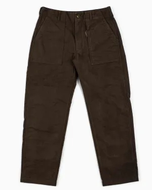 Soft Filling Engineered Garments Fatigue Pant Olive Cotton Moleskin