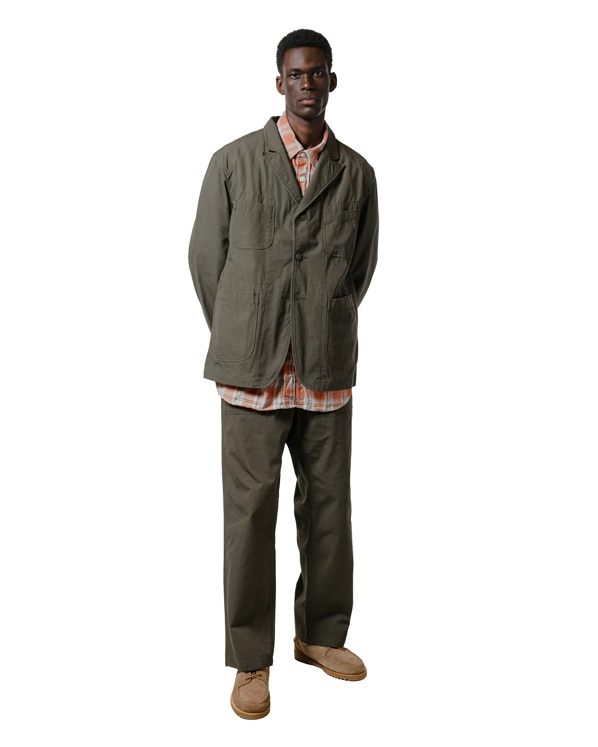 Retractable Engineered Garments Fatigue Pant Olive Heavyweight Cotton Ripstop