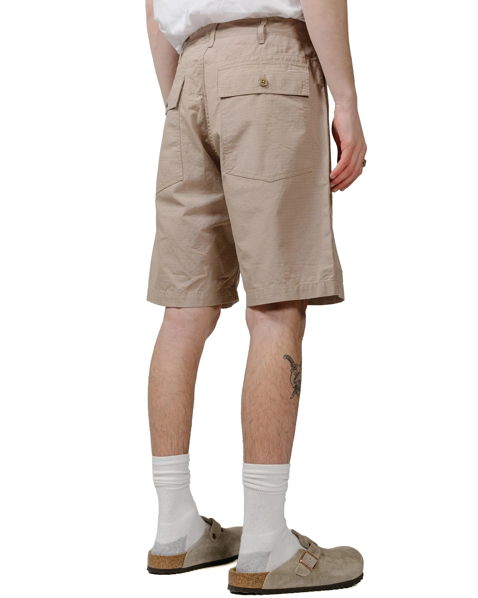 Comfortable Squid Engineered Garments Fatigue Short Khaki Cotton Ripstop