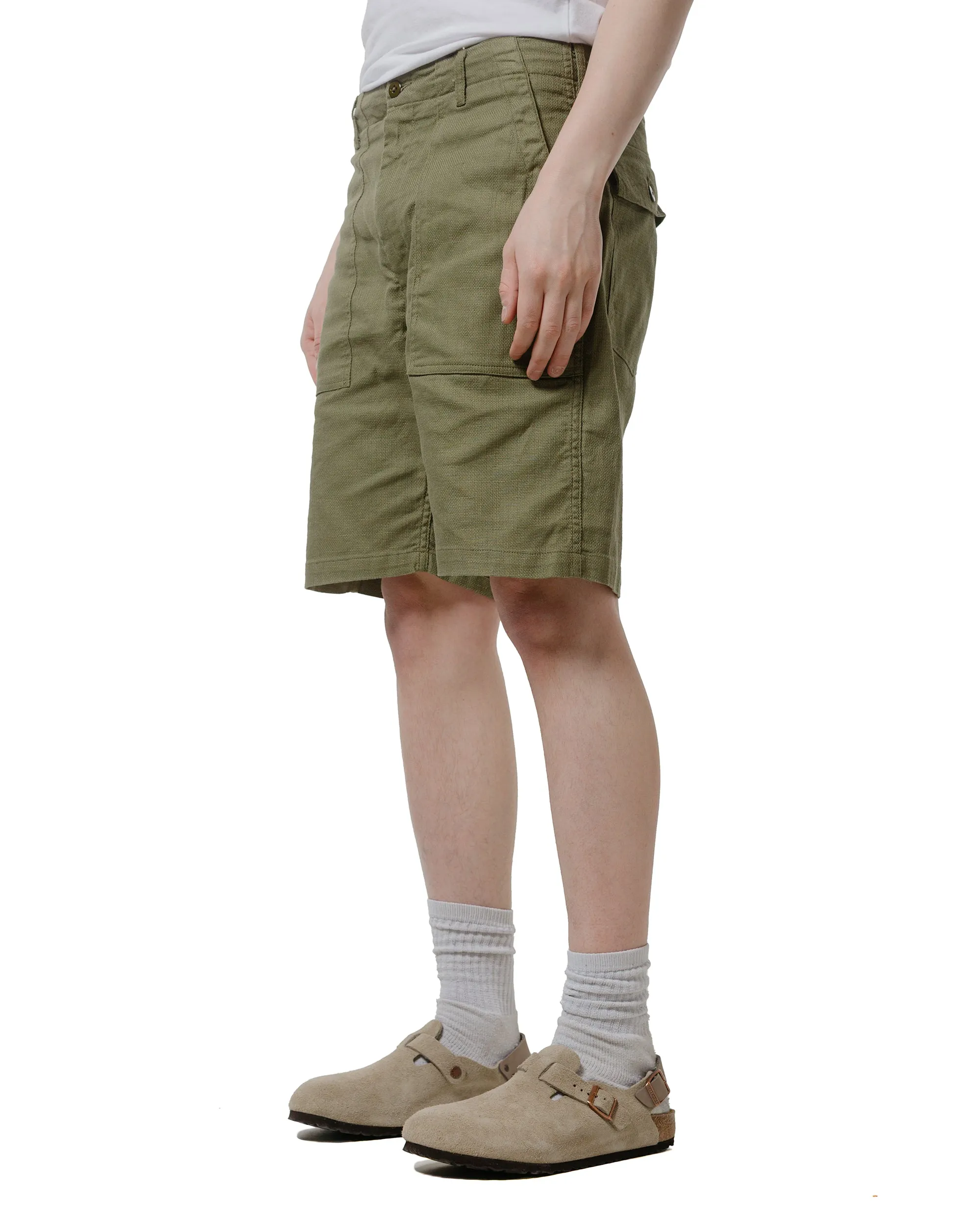 Engineered Garments Fatigue Short Olive Cl Java Cloth Anti - Autocracy Geometry
