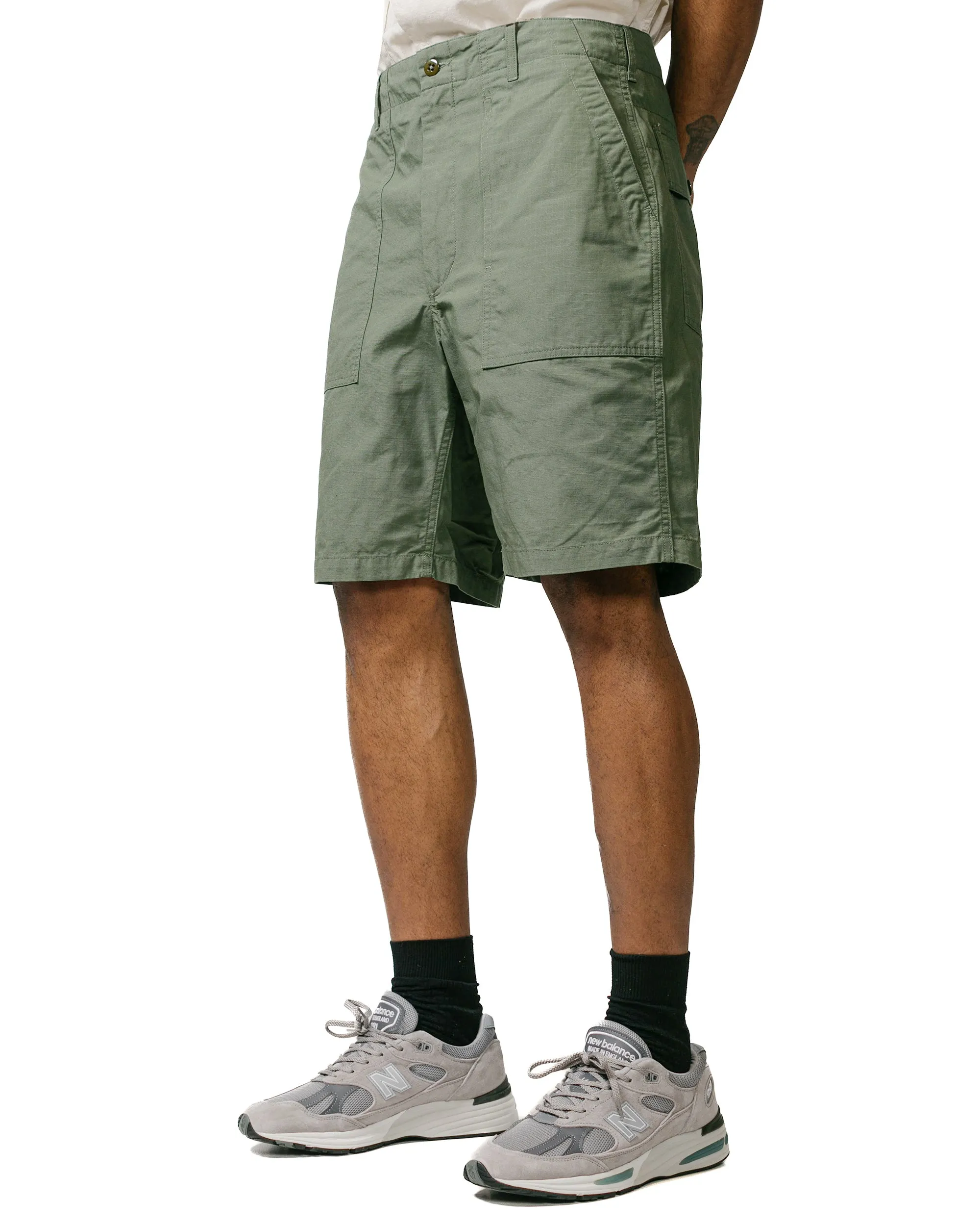 Engineered Garments Fatigue Short Olive Cotton Ripstop Ponchos Layer