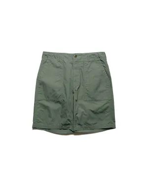Engineered Garments Fatigue Short Olive Cotton Ripstop Comfortable Suede