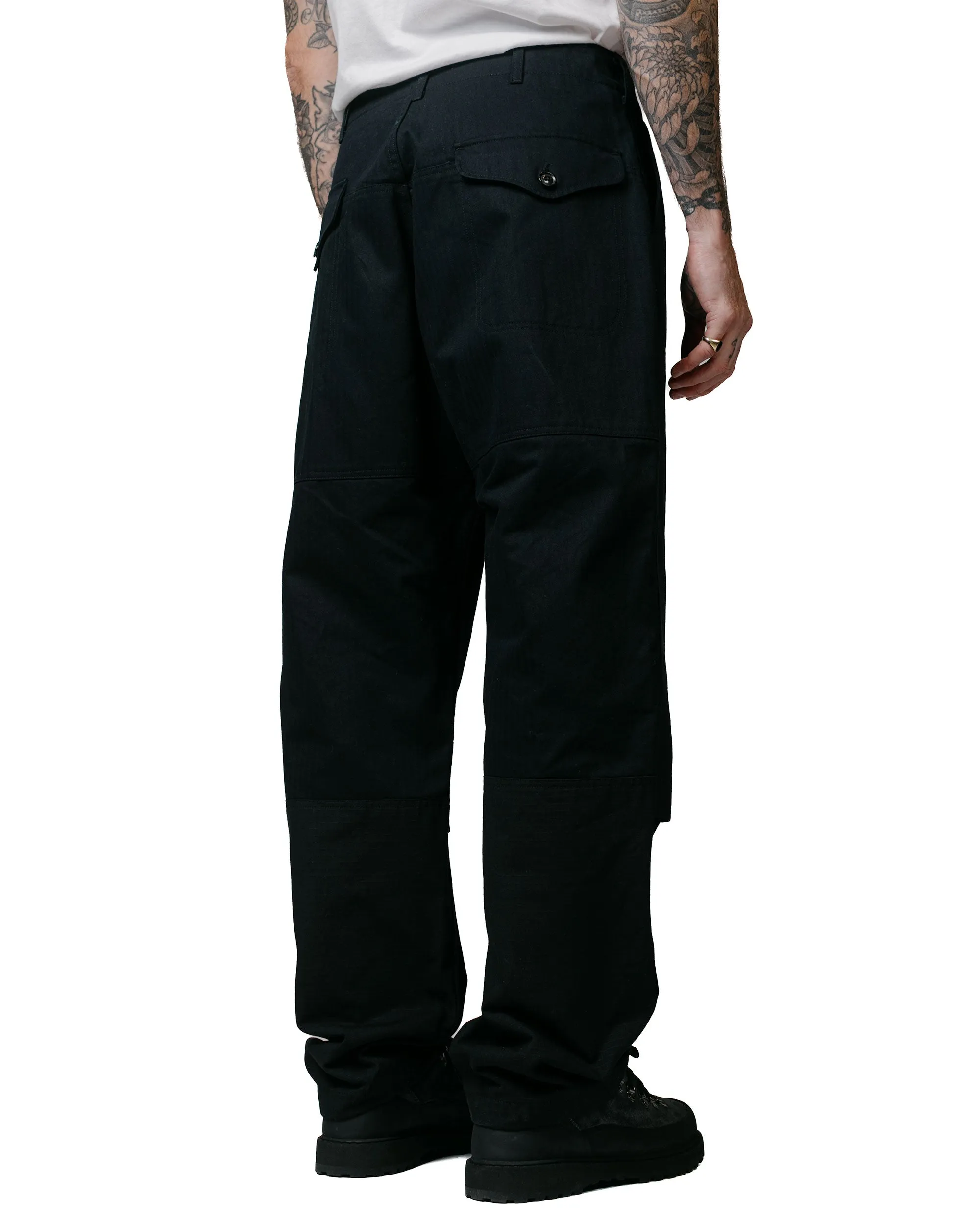 Engineered Garments Field Pant Black Cotton Herringbone Twill Elastic Waistband Style