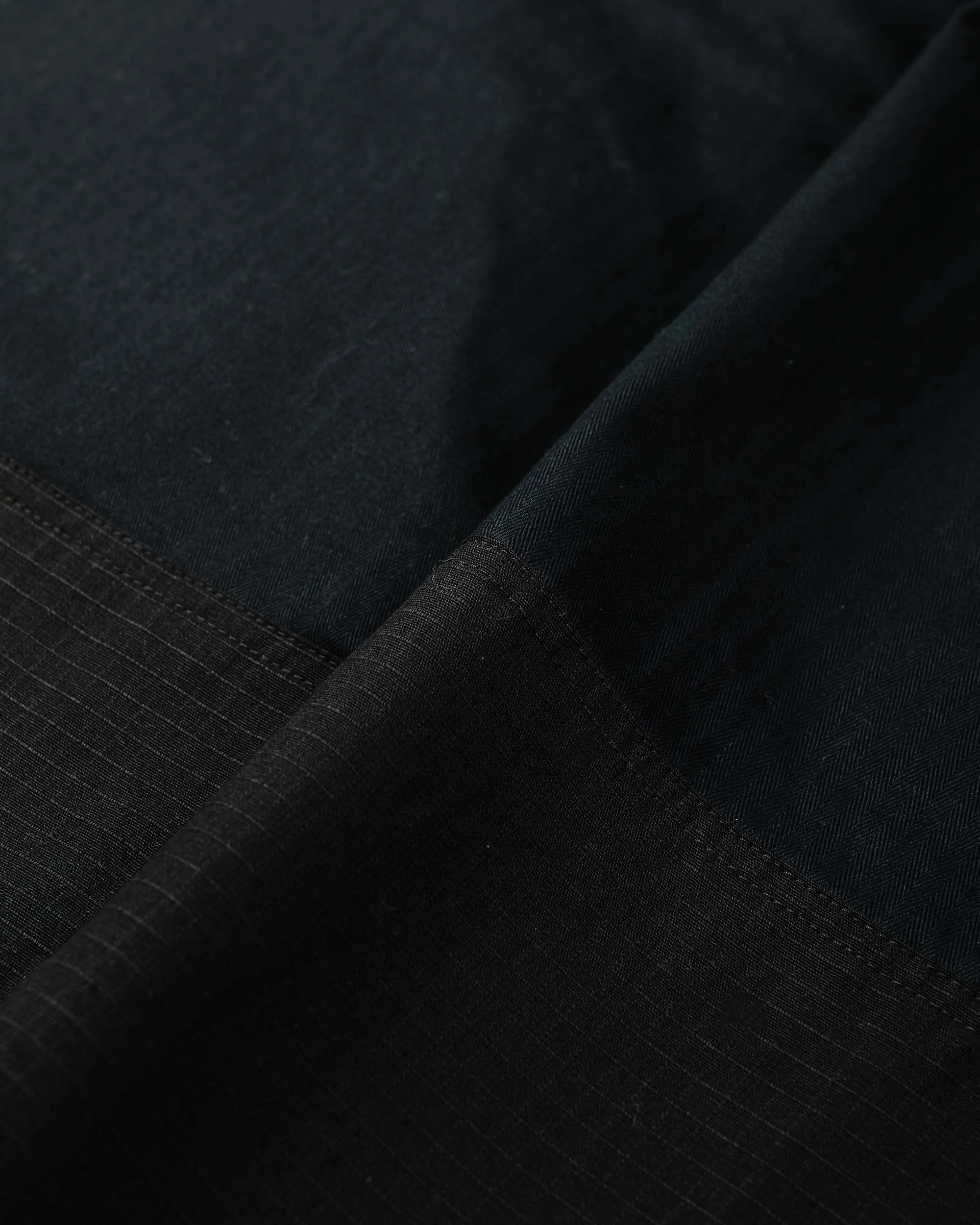 Engineered Garments Field Pant Black Cotton Herringbone Twill Stretch - Waistband Adjustable Length