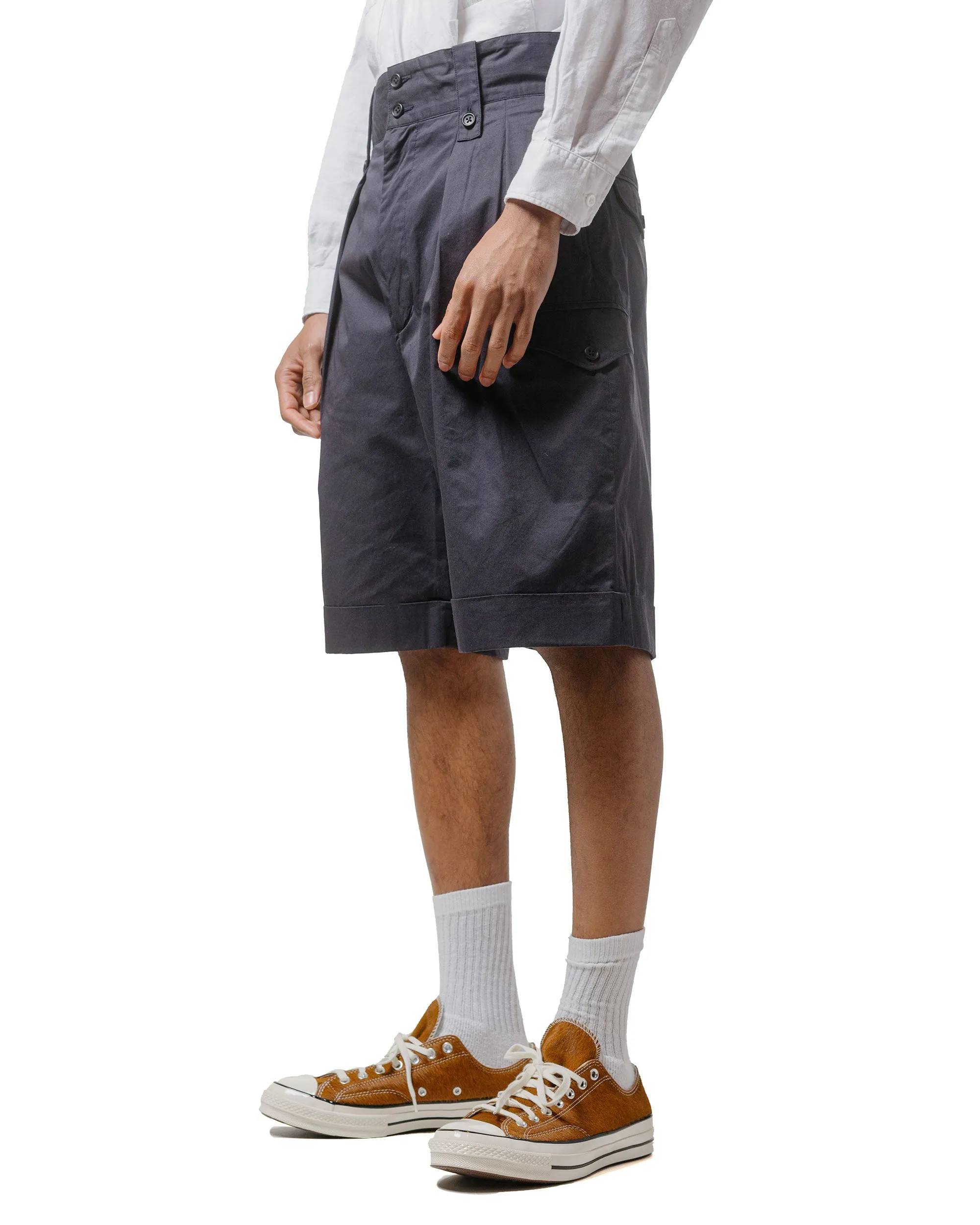 Wool Rich Pearl Accents Engineered Garments Gurkha Short Dark Navy Highcount Twill