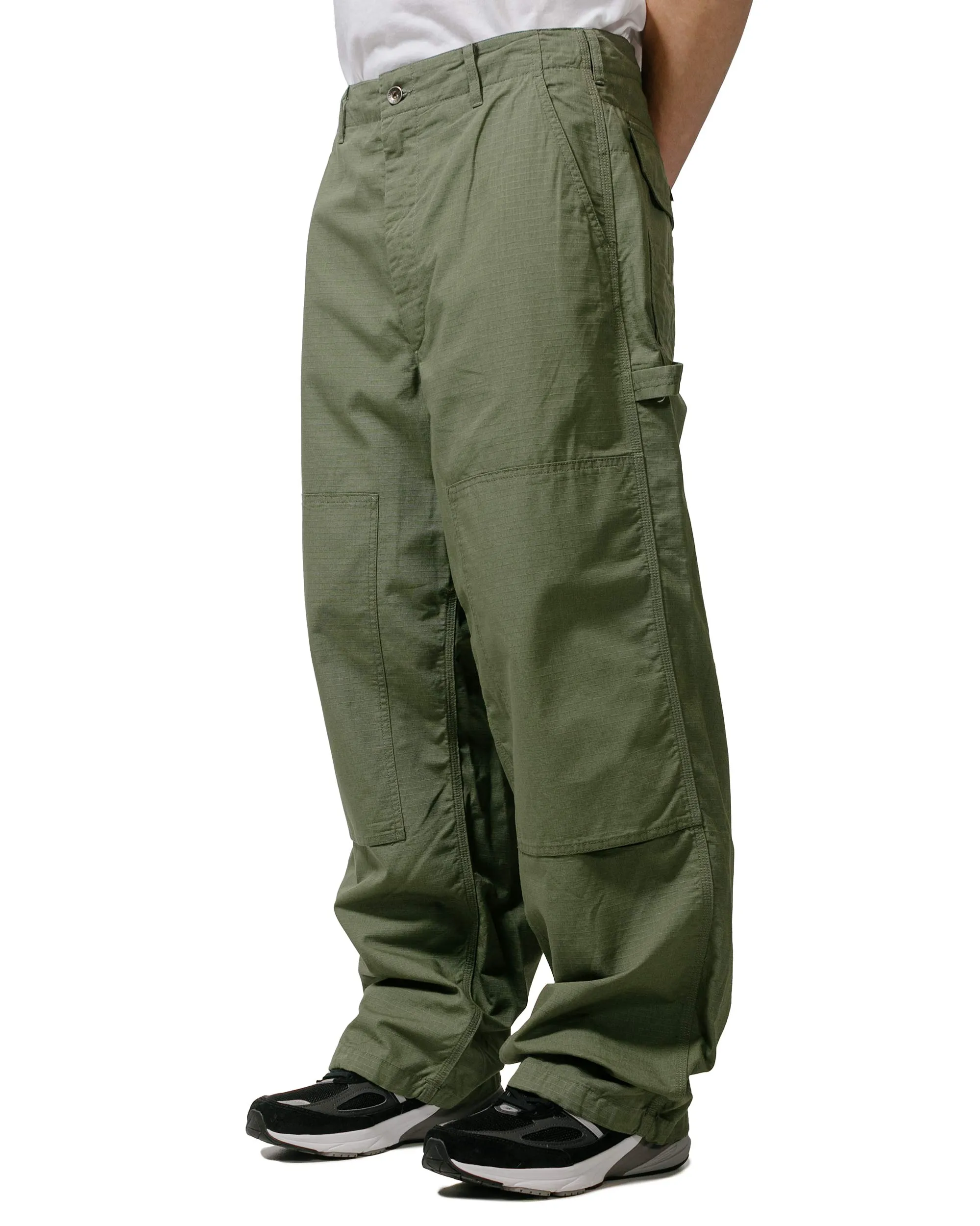 Engineered Garments Painter Pant Olive Cotton Ripstop Design Feature
