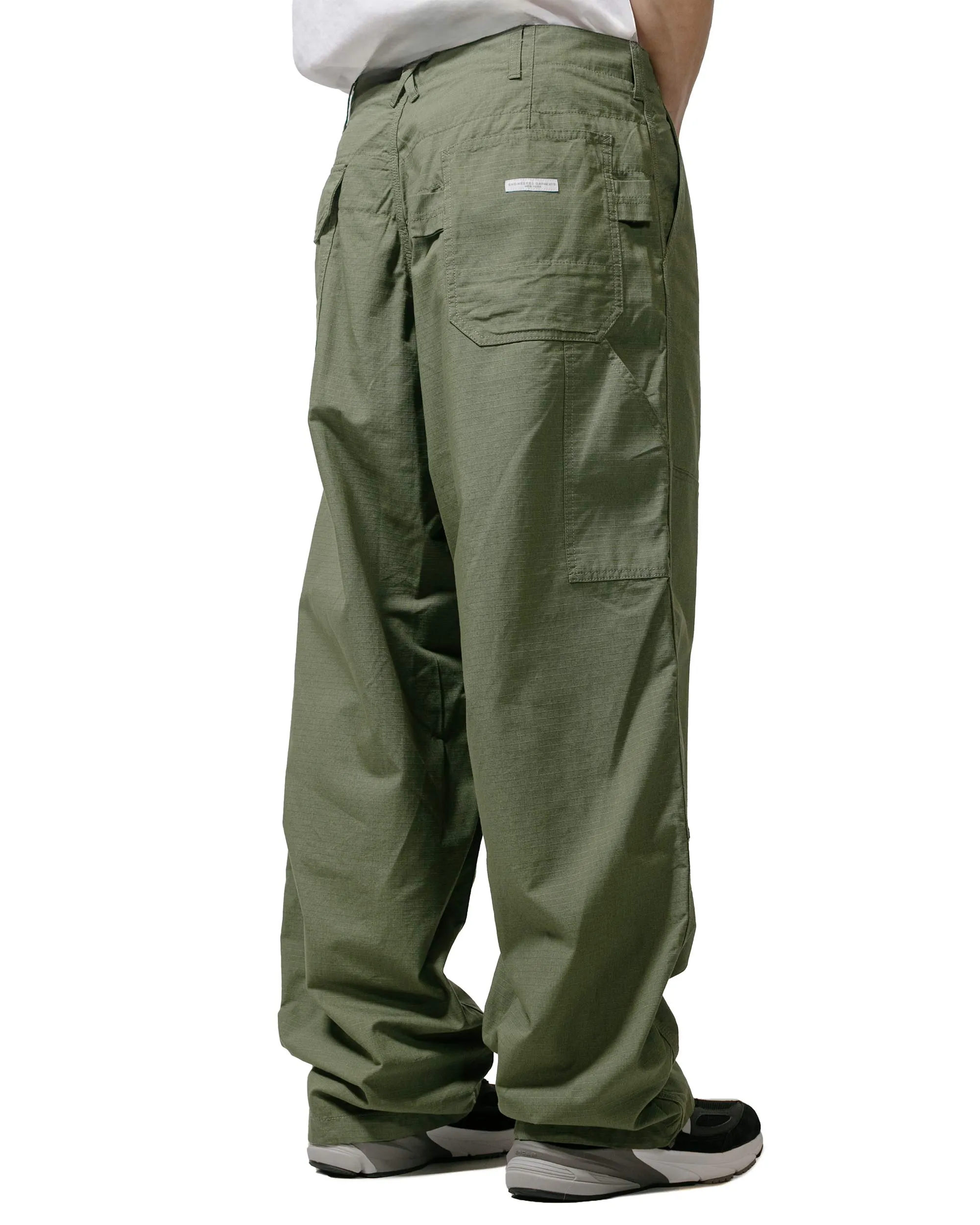 School Wear Knowledge Engineered Garments Painter Pant Olive Cotton Ripstop