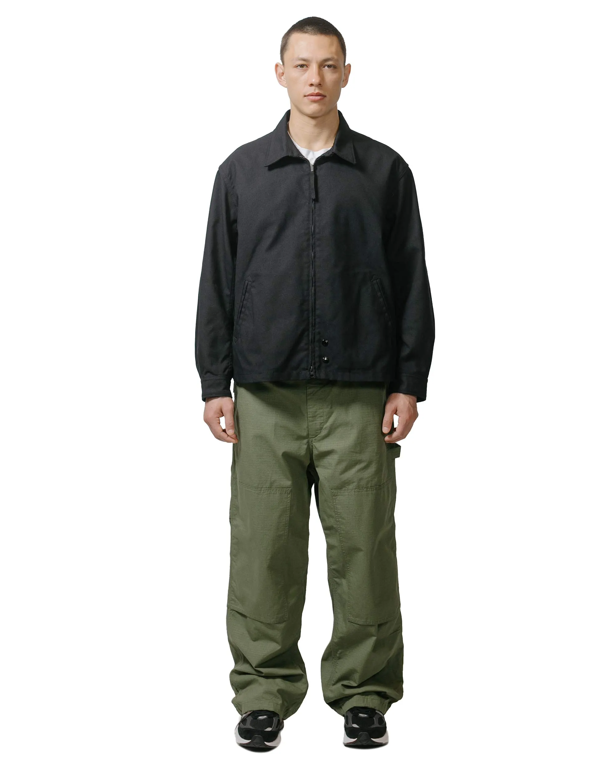 Engineered Garments Painter Pant Olive Cotton Ripstop Cost Blurred