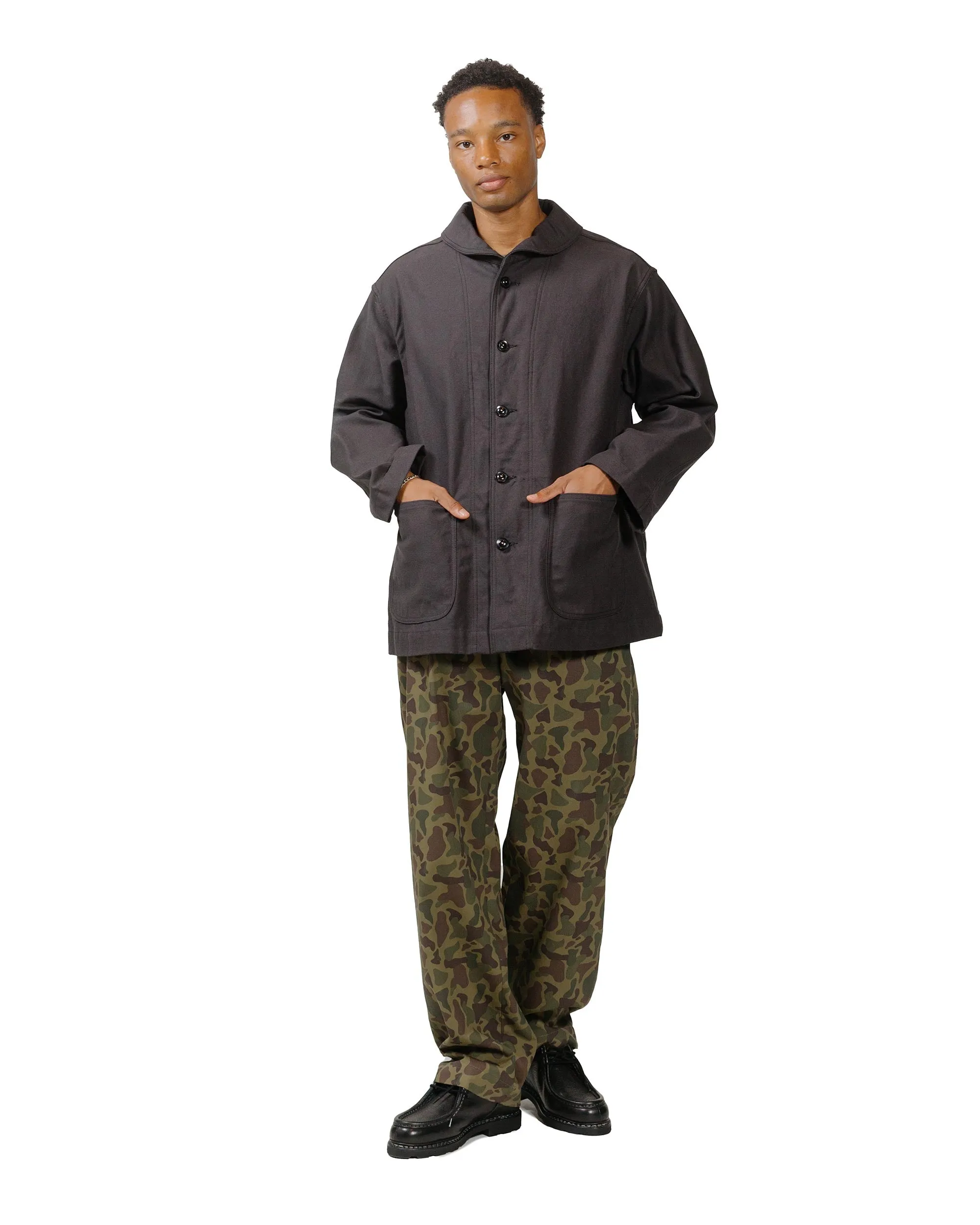 Engineered Garments Workaday Chino Pant Olive Camo 6.5Oz Flat Twill Gloss Finish