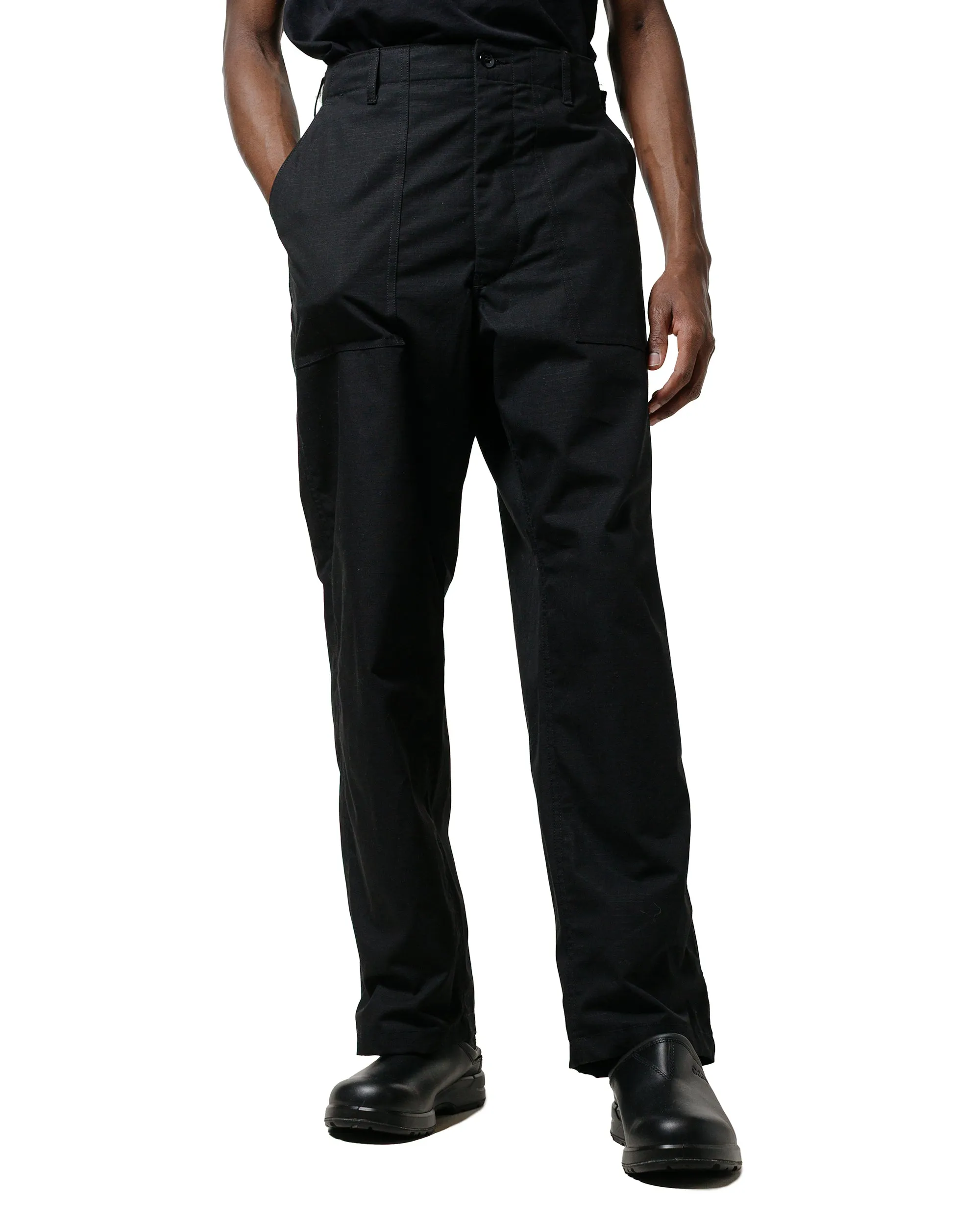 Shiny Sleeve Shy Engineered Garments Workaday Fatigue Pant Black Cotton Ripstop