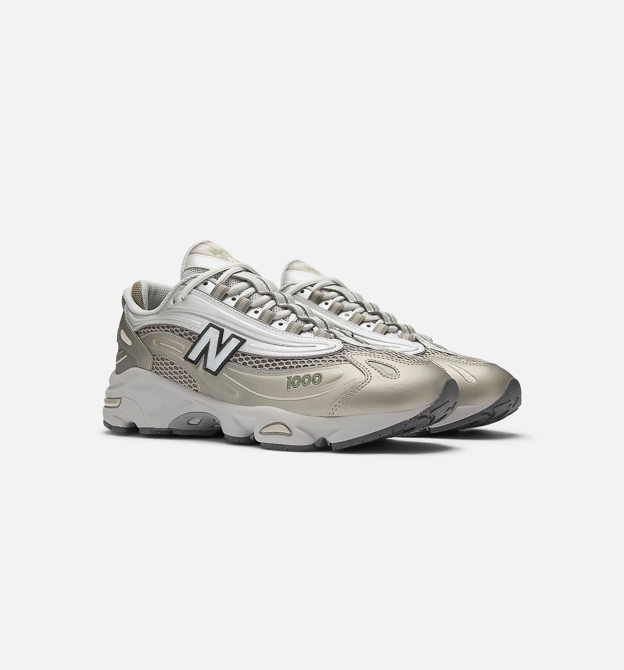 Leather Glove 1000 Mens Lifestyle Shoe - Arid Stone/Light Silver Metallic/Dark Alpine Green