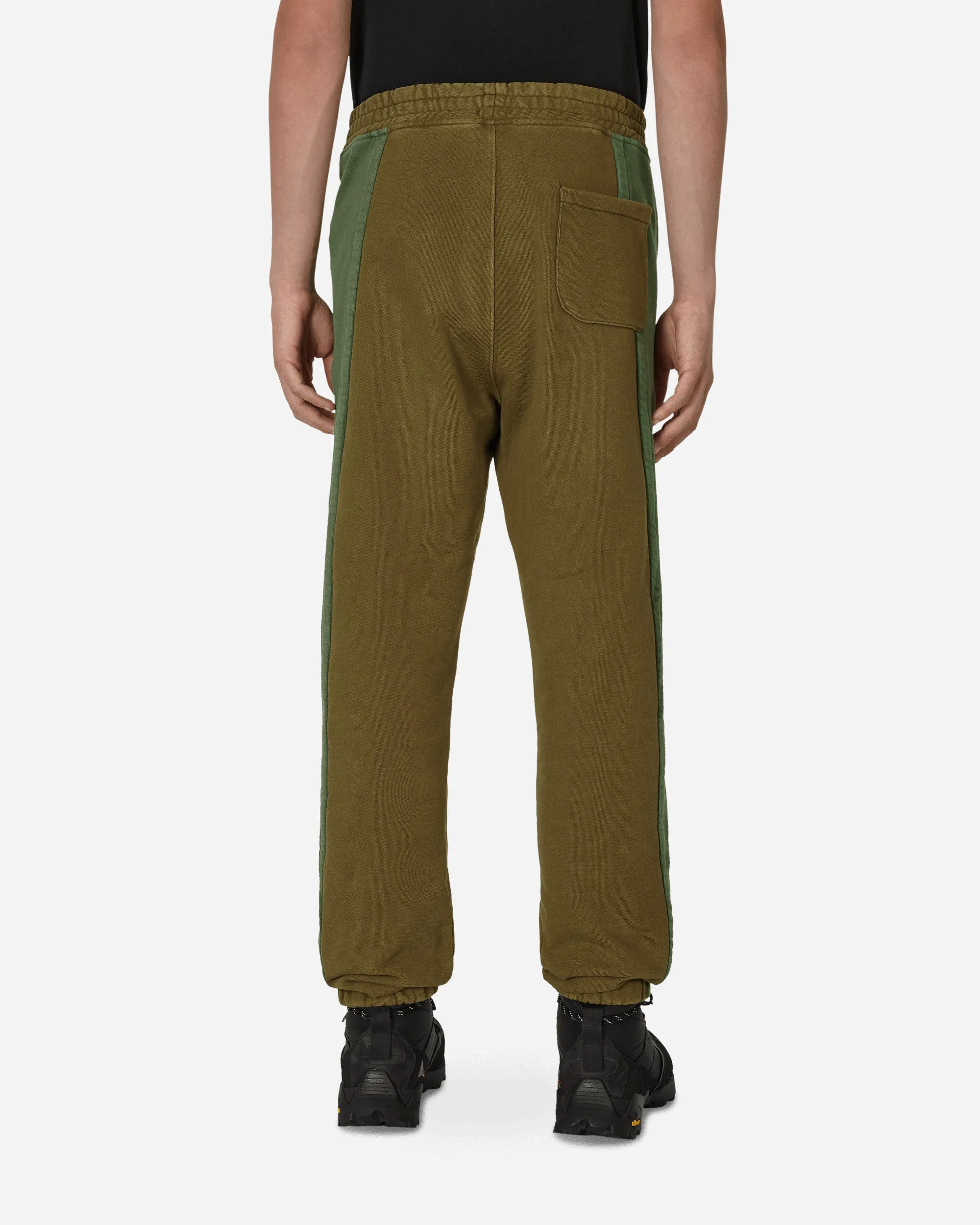 Panel Sweatpants Green / Brown Natural Linen Matte-Finish-Fit-Fit