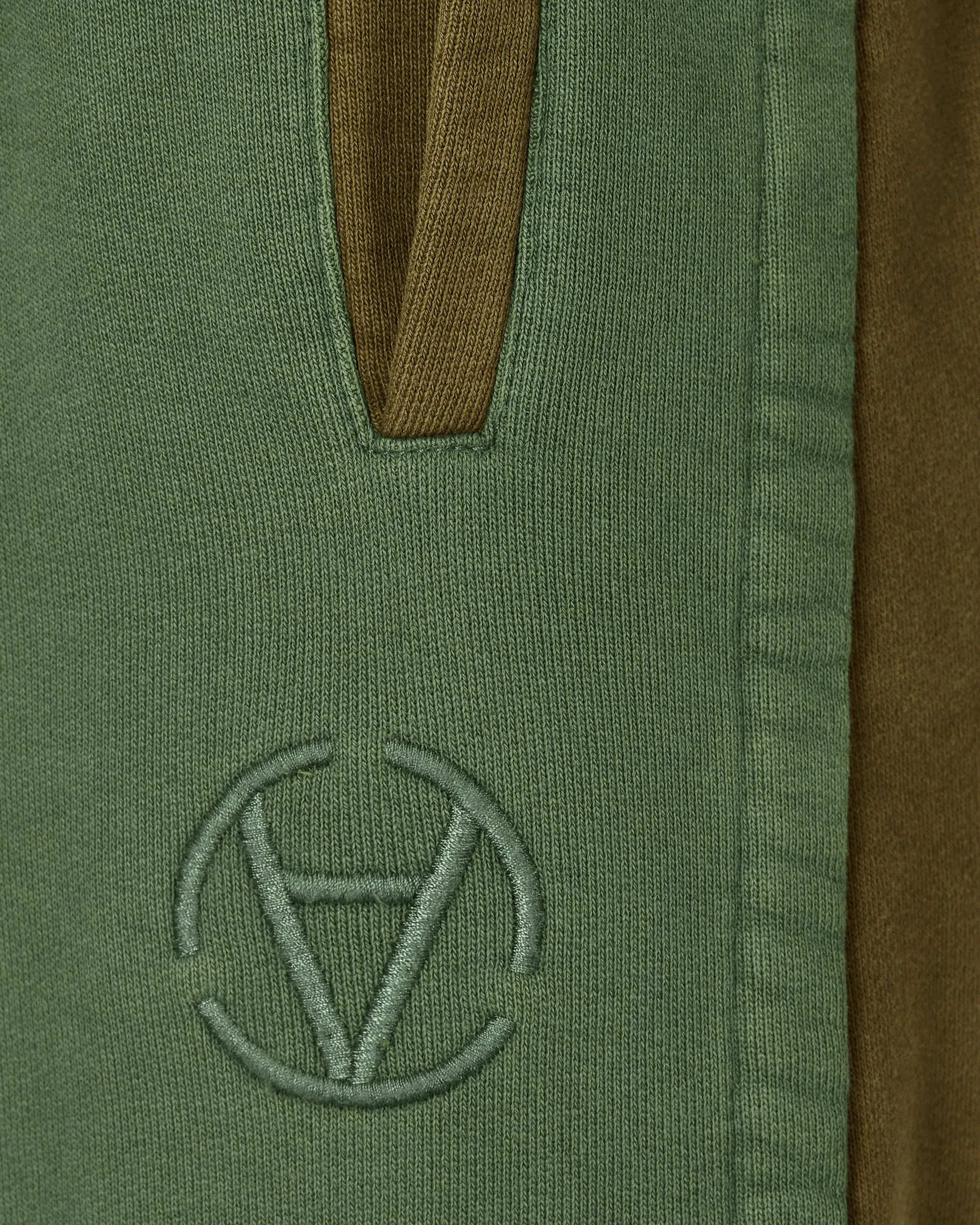 Panel Sweatpants Green / Brown Zirconium Oxide Cool Fabric