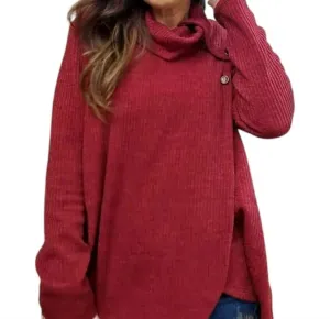 Haut tunique enveloppe en cerise