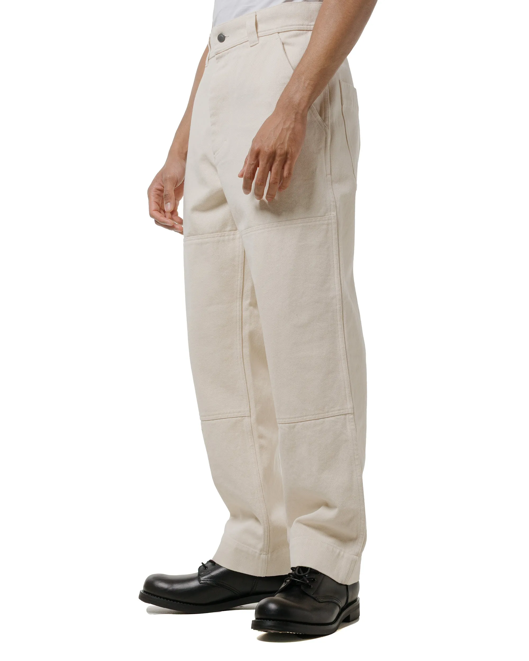 Mhl Tool Pocket Trousers Natural Cotton Denim Natural Sustainable Option Foldable Form