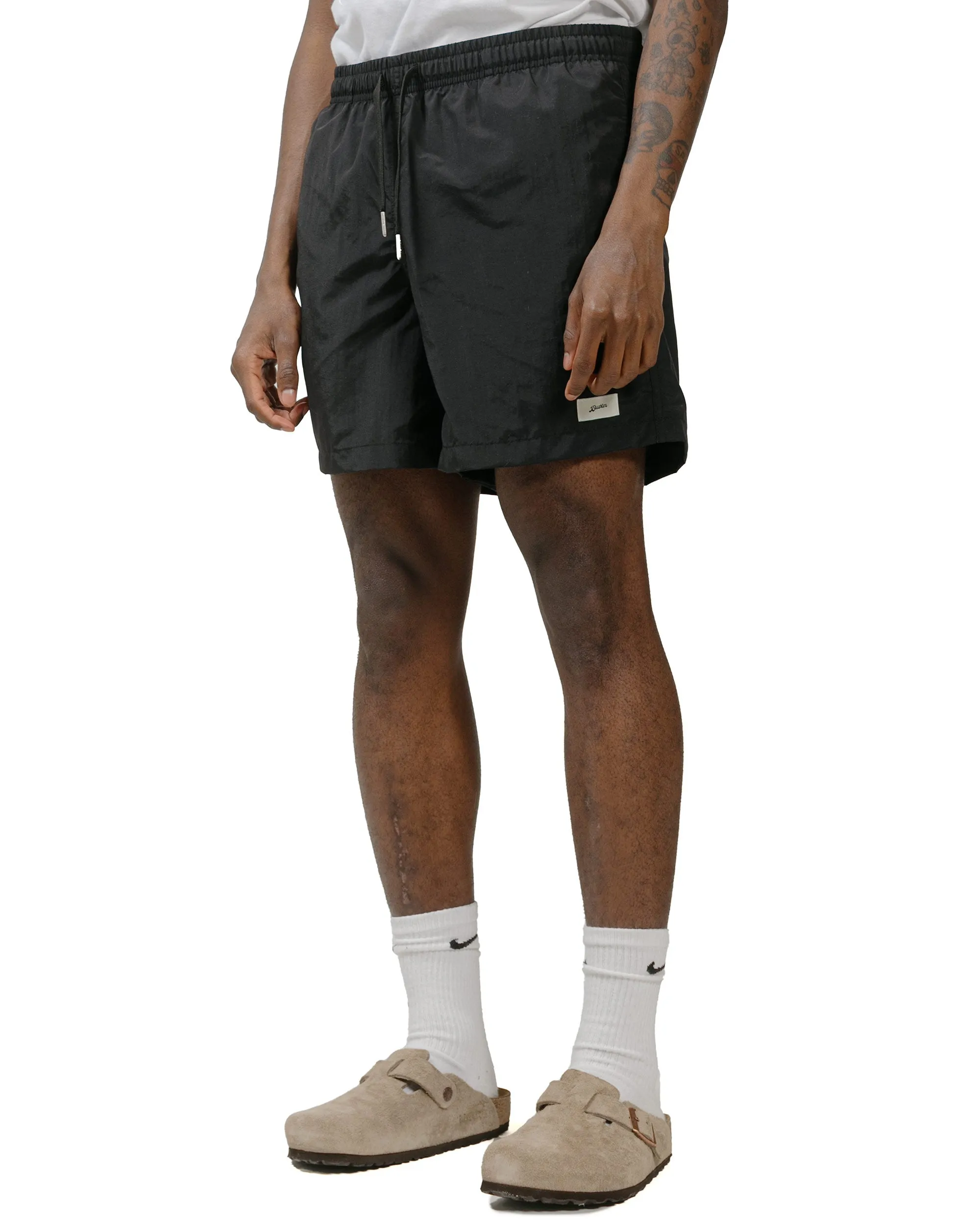 Bather Solid Black Swim Trunk Closet