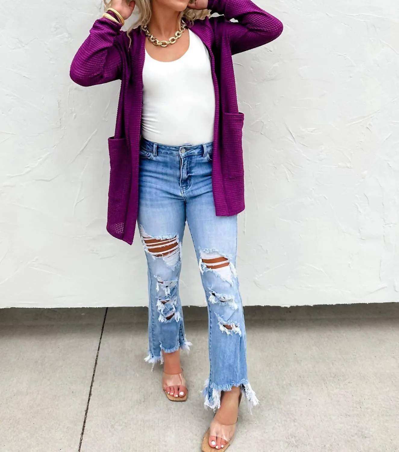 Cardigans d'automne Lola en violet