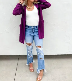 Cardigans d'automne Lola en violet