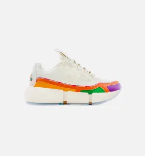 Custom Width Ring Vision Racer Trippy Summer Mens Lifestyle Shoe - White/Orange