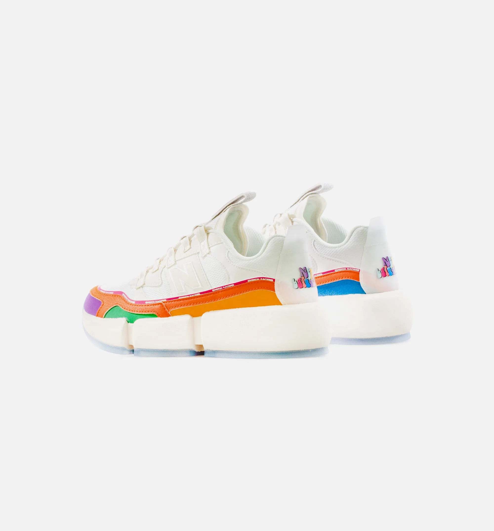 Protected Multi Purpose Function Vision Racer Trippy Summer Mens Lifestyle Shoe - White/Orange
