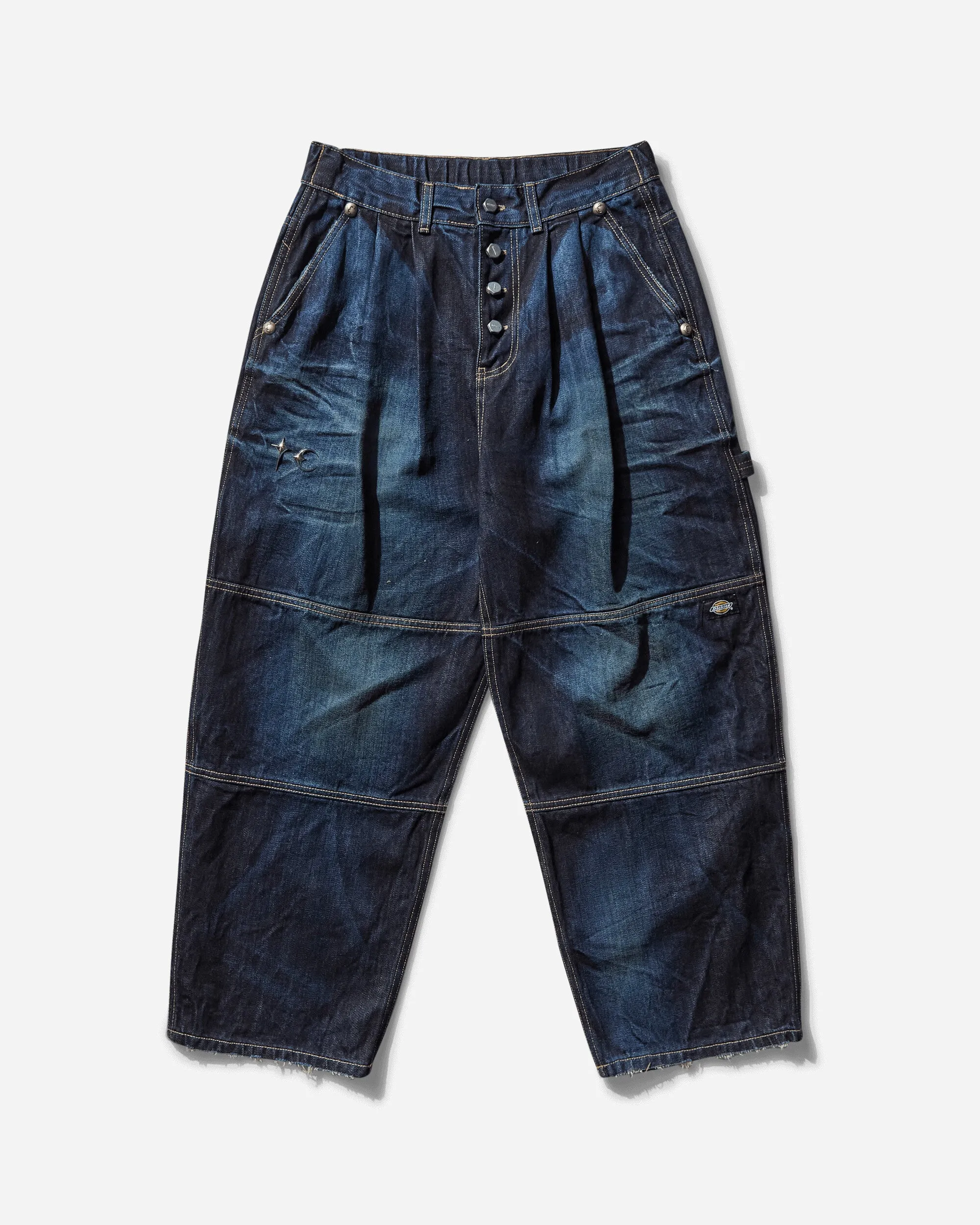 Men'S Dickies Double Knee Denim Pants Blue Comfortable Elastic Elastic Craft