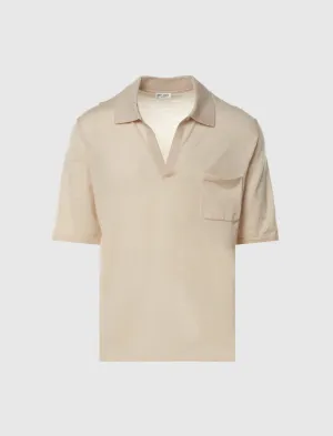 Acrylic-Fit Henley Short Sleeve Polo