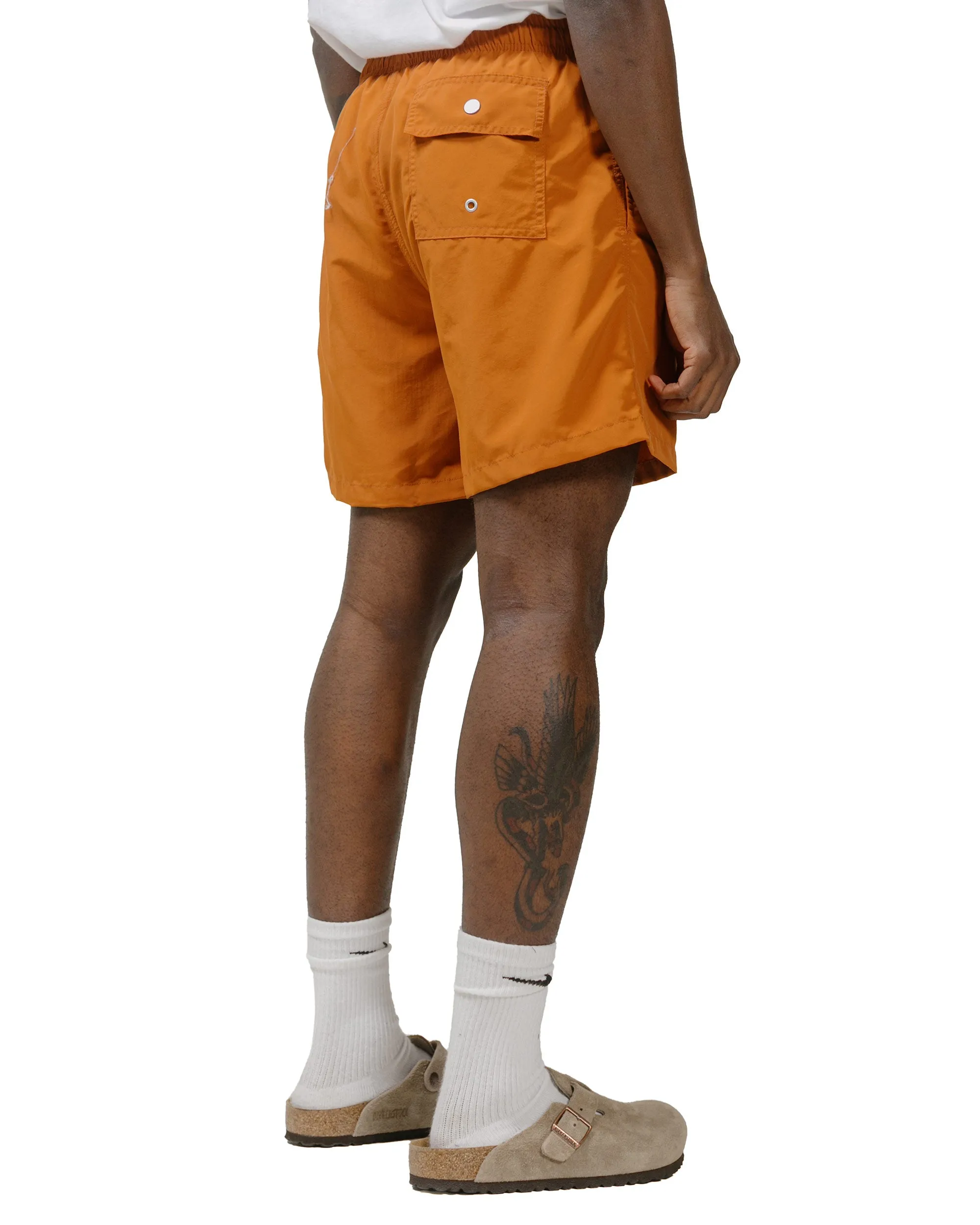 Comfortable Composition Bather Solid Ginger Swim Trunk