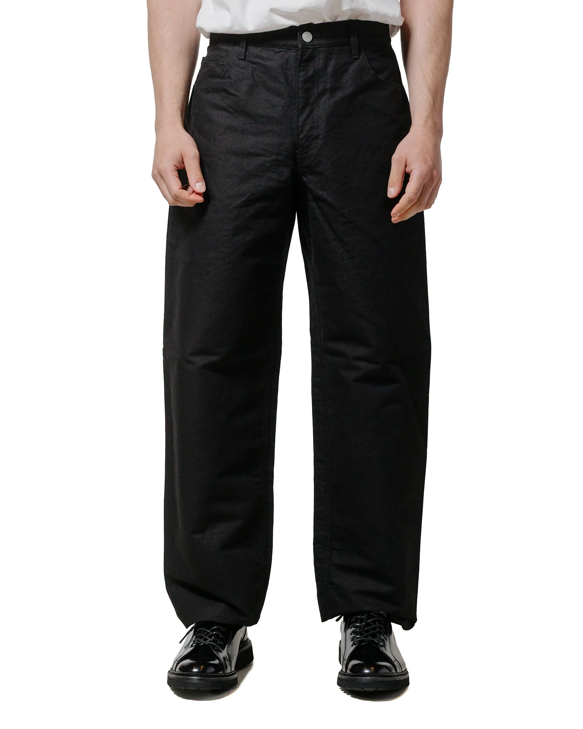 Wrap Front James Coward 5Pkt Jean Black Cotton Washi Duck