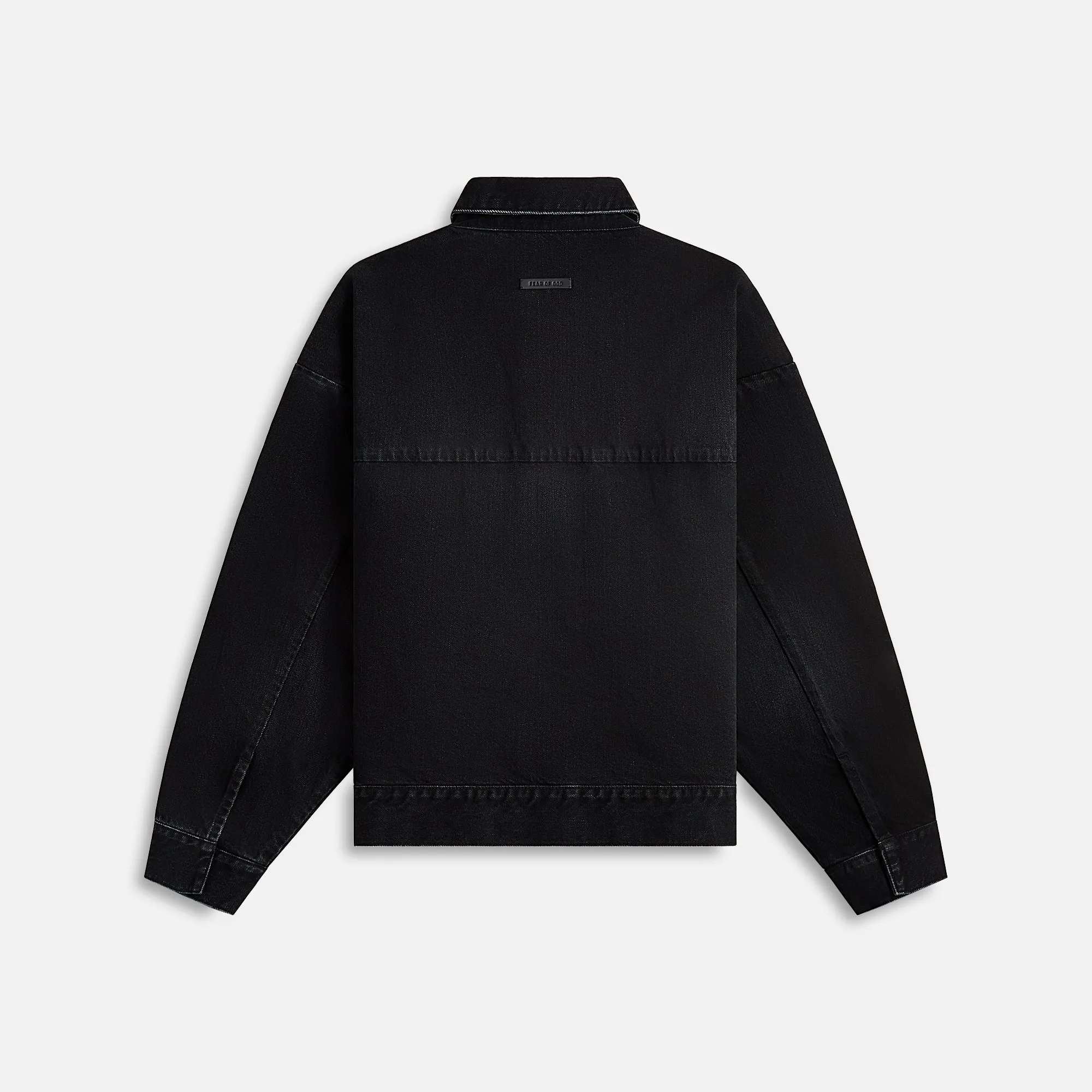 Fear Of God Denim Trucker Jacket - Black Logo - Designed Socks Vented Soles