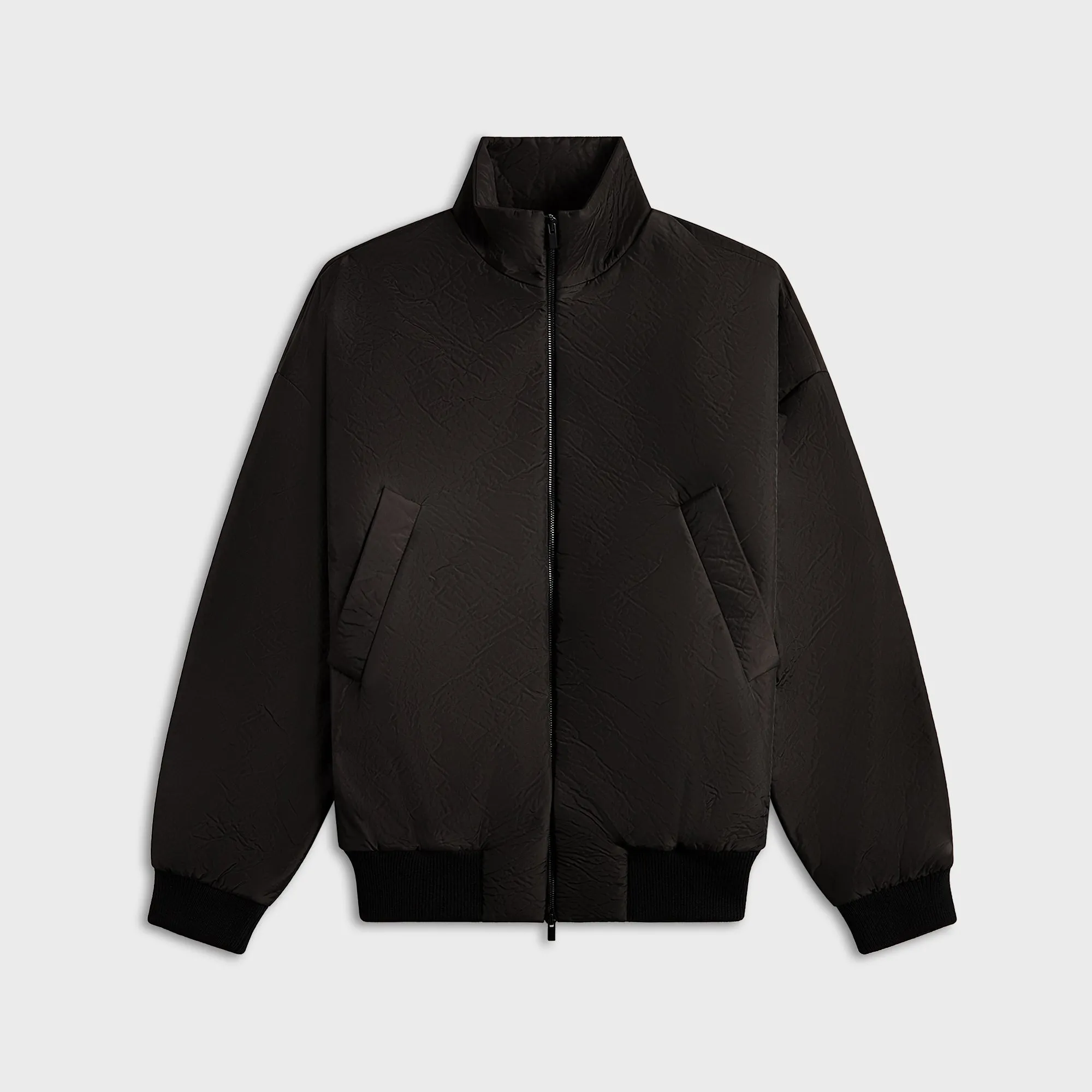 Snake Print Section Fear Of God High Neck Track Jacket - Black